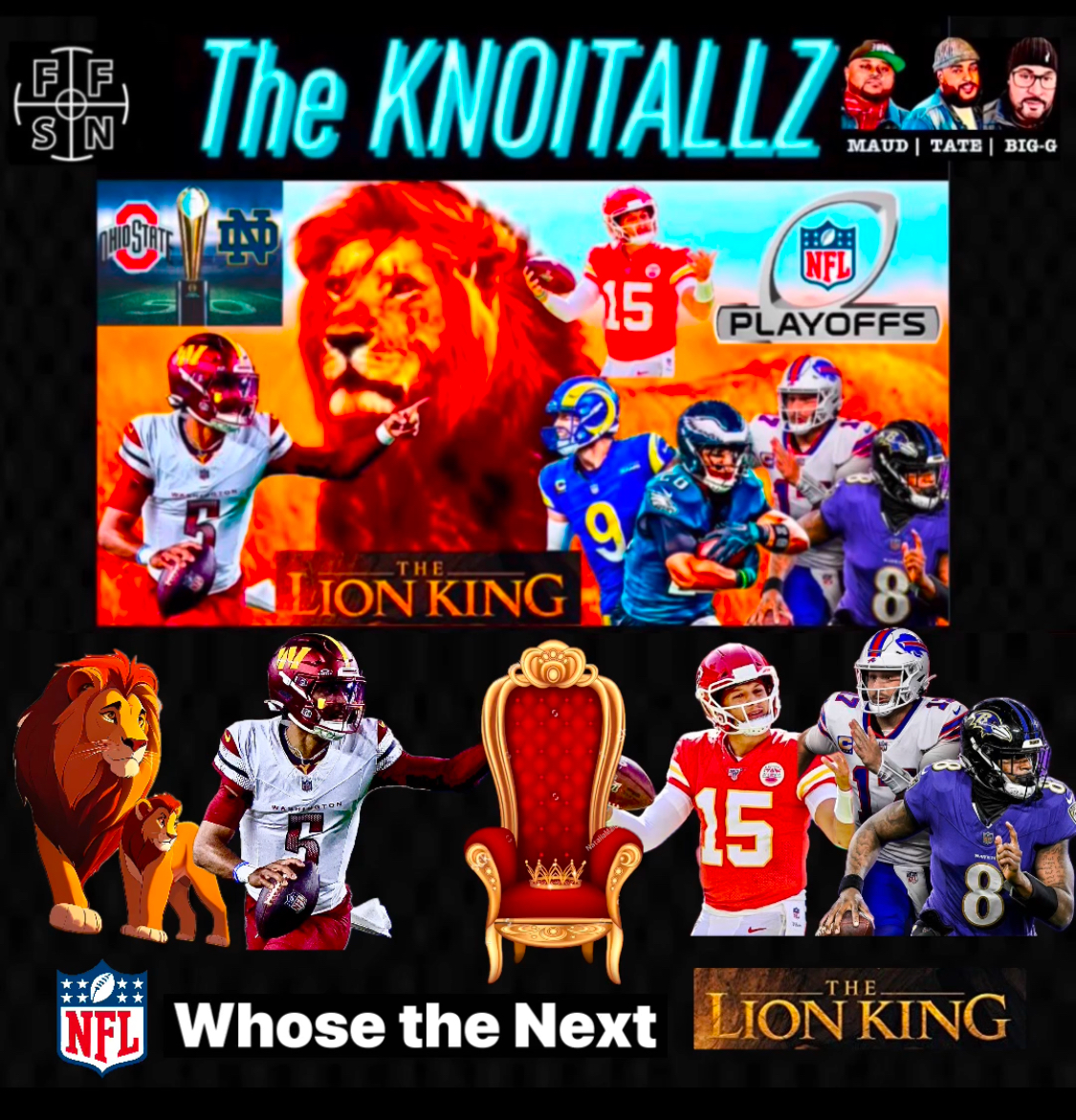 KnoItAllz Podcast EP 188: “Conference Championship Games almost set, ND vs OSU & the NFL Lion King”