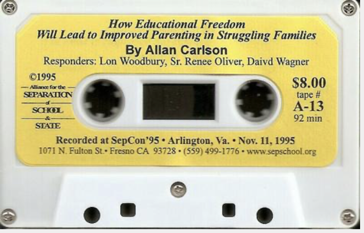 How Educational Freedom Will Lead to Improved Parenting in Struggling Families - Allan Carlson