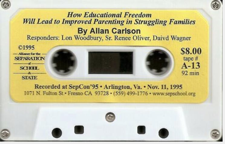 How Educational Freedom Will Lead to Improved Parenting in Struggling Families - Allan Carlson