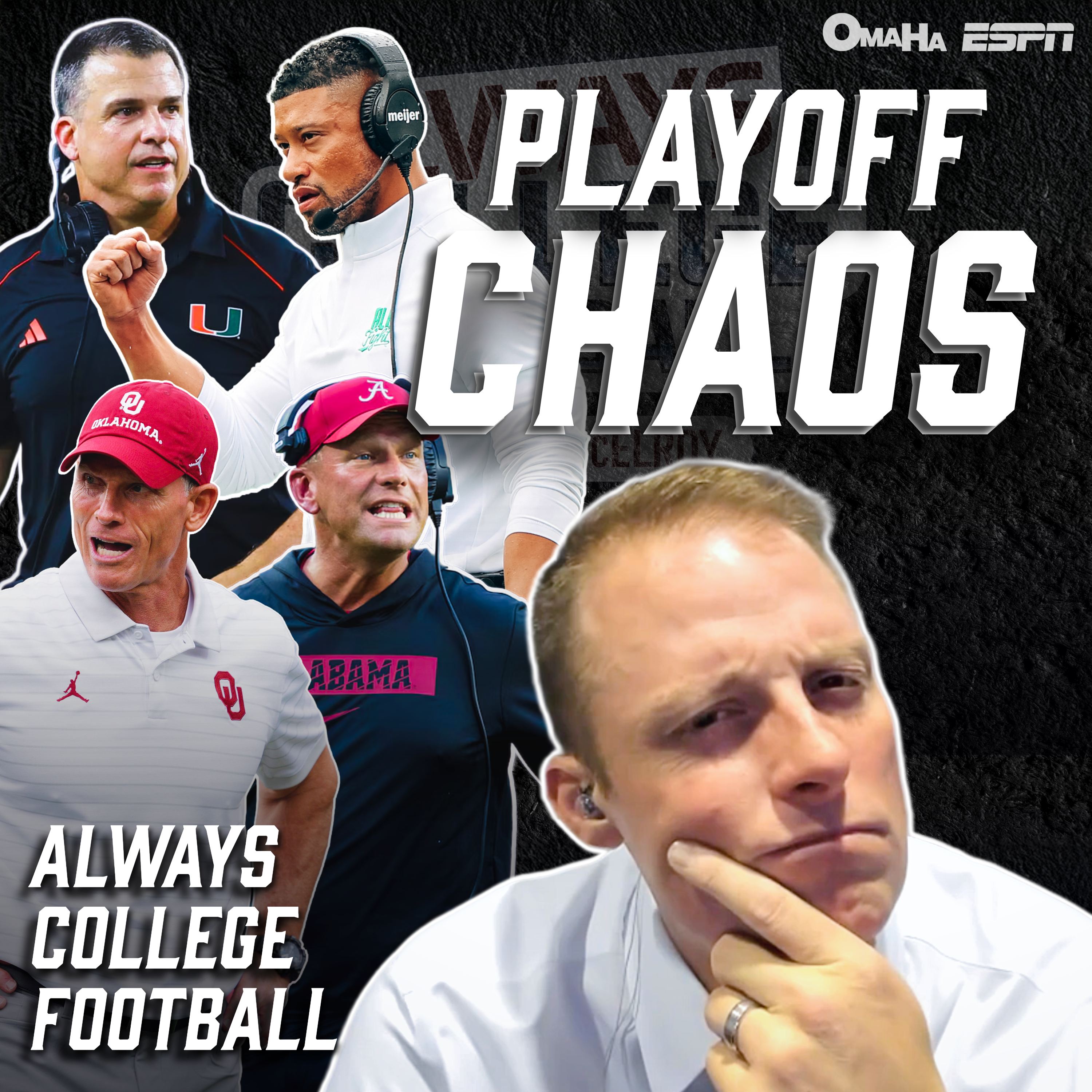 Always College Football: Playoff CHAOS with Notre Dame, Alabama, Oklahoma, Miami and USC!
