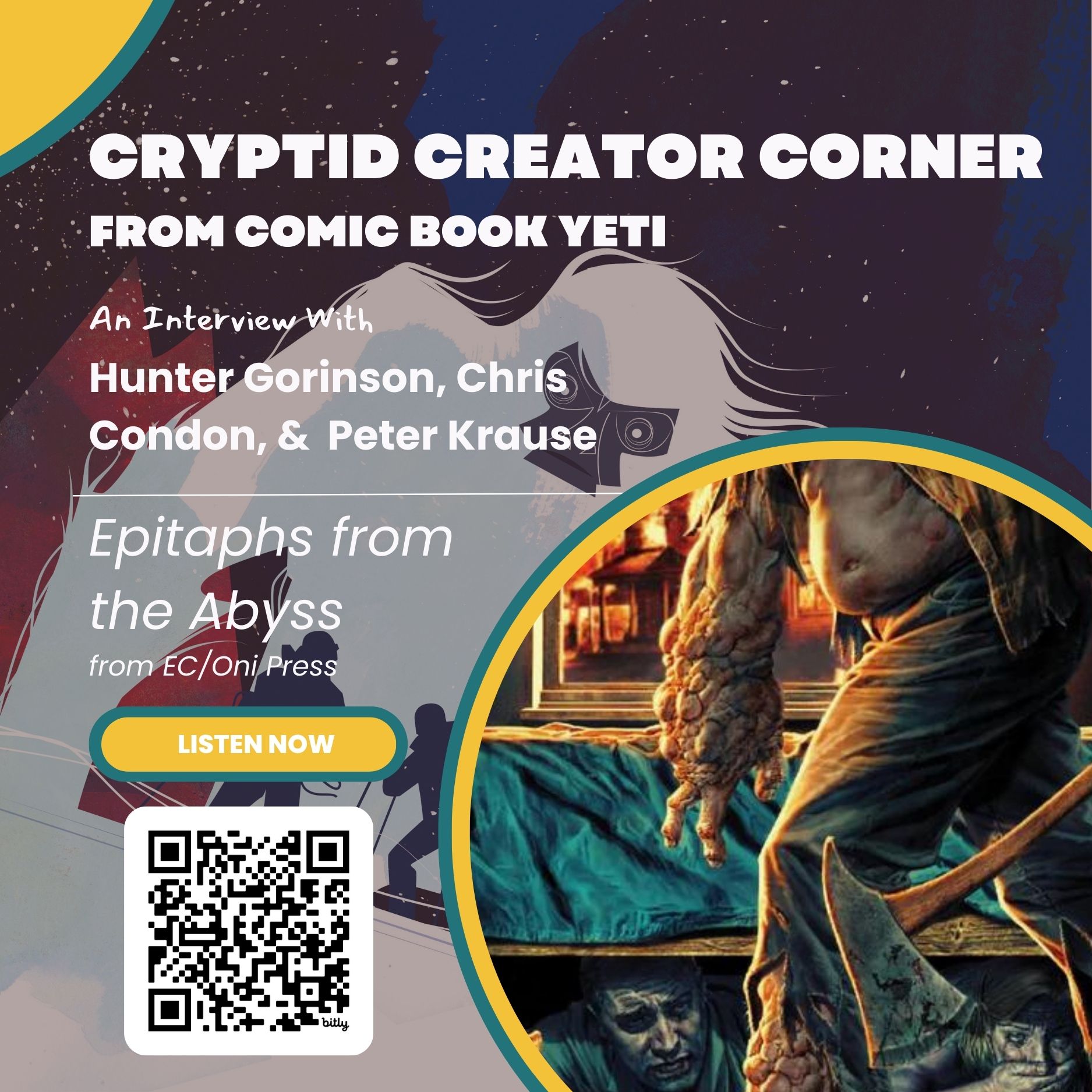 Cryptid Creator Corner from Comic Book Yeti - A Comic Book Interview Podcast