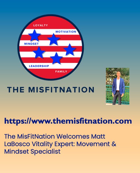 The MisFitNation Welcomes Matt LaBosco Vitality Expert: Movement & Mindset Specialist Image