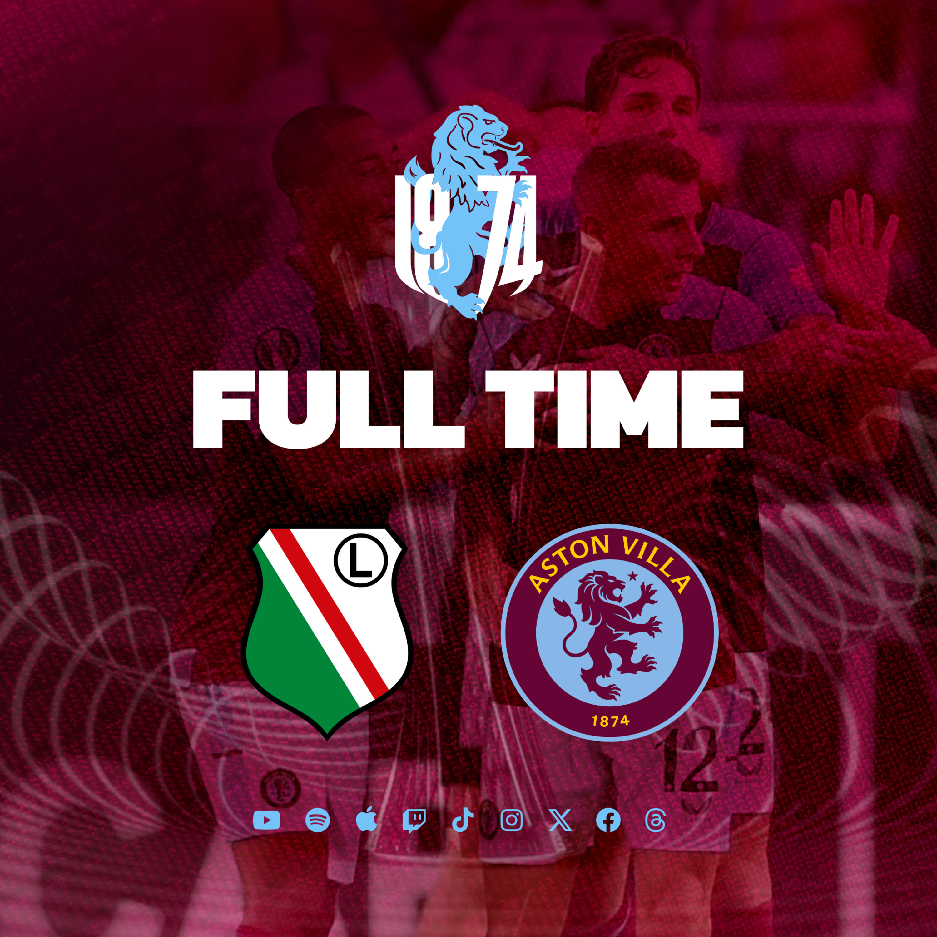 Full Time: Legia Warszawa 3 - Aston Villa 2