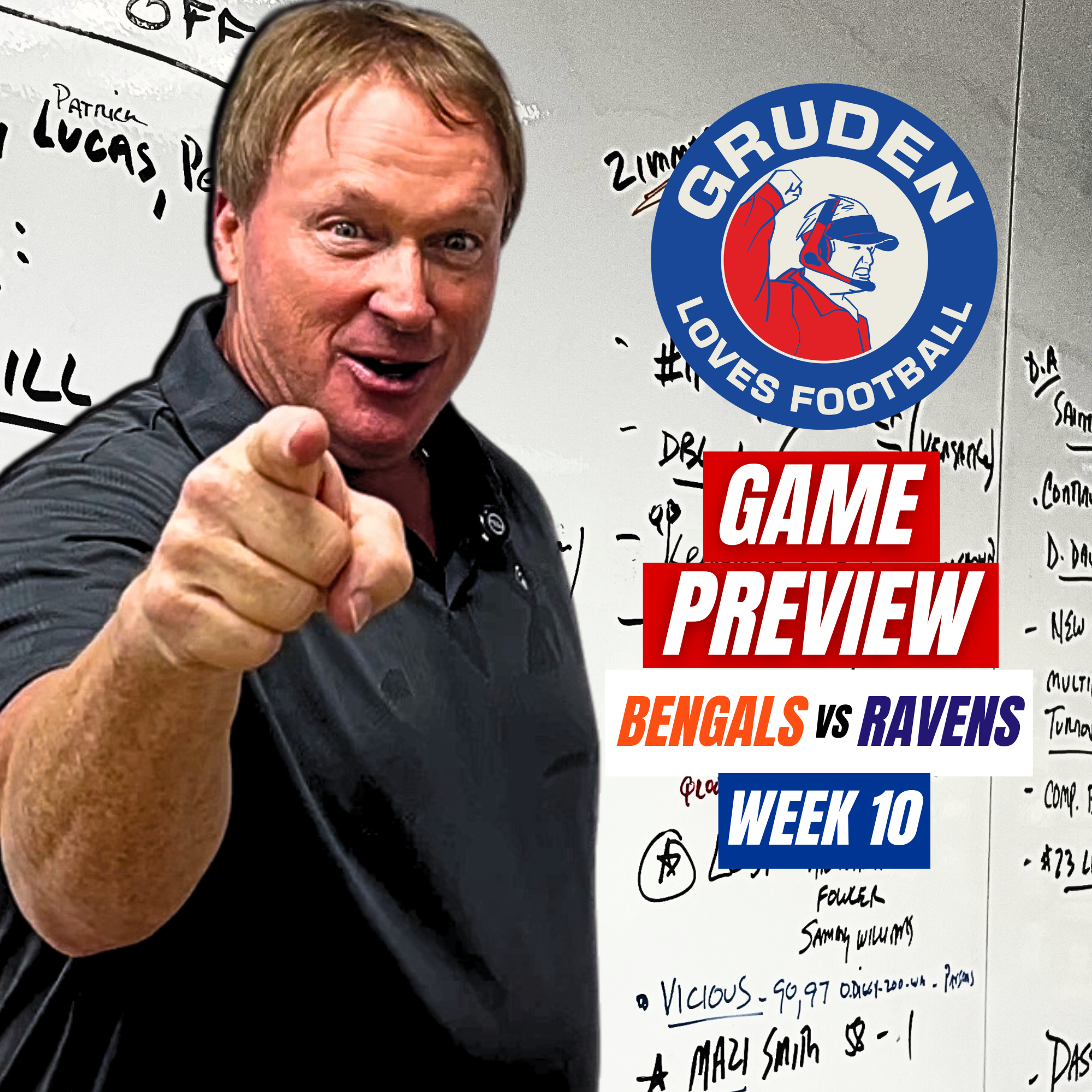 Gruden Loves Football Game Preview: Bengals vs Ravens  - Week 10 episode artwork