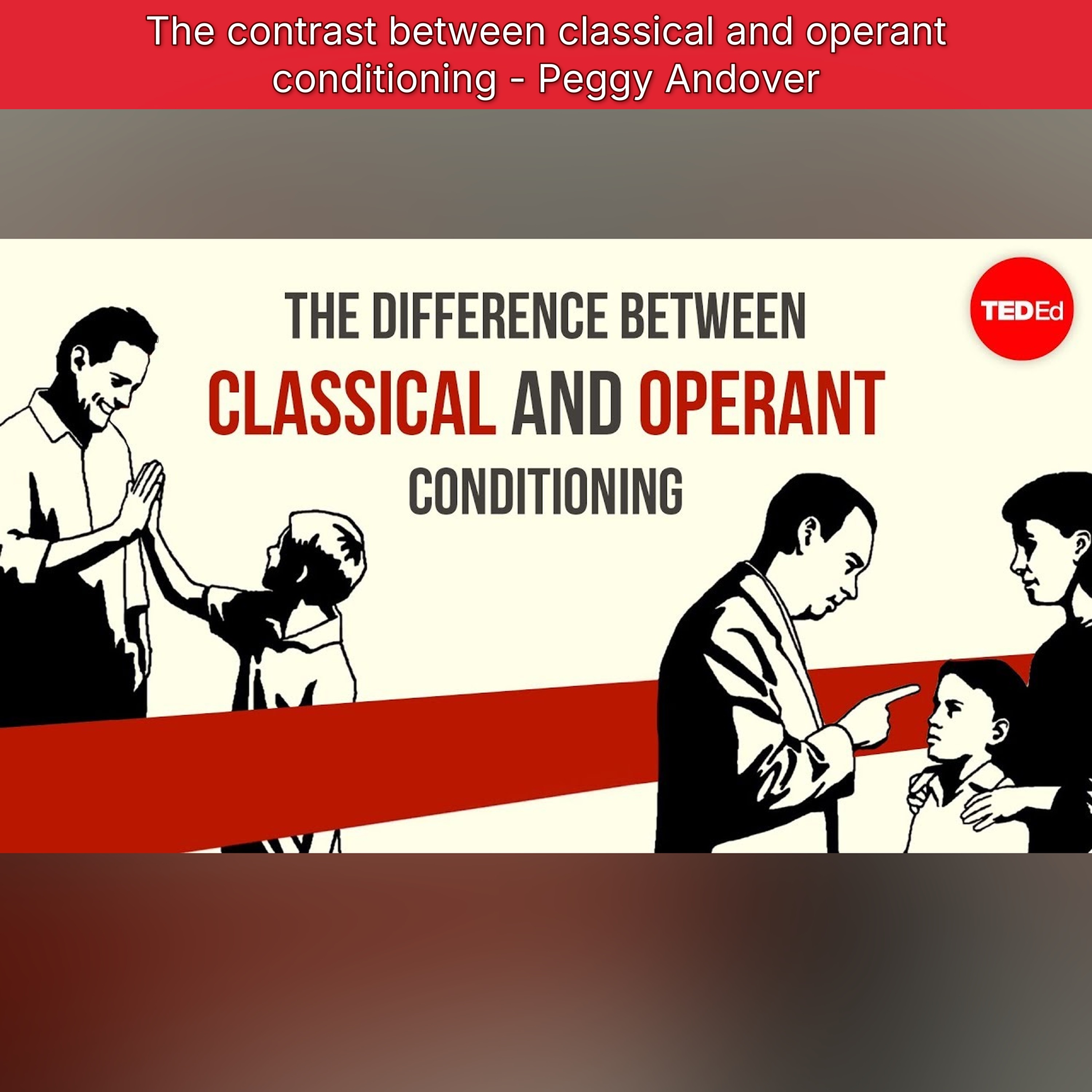 The contrast between classical and operant conditioning - Peggy Andover episode artwork