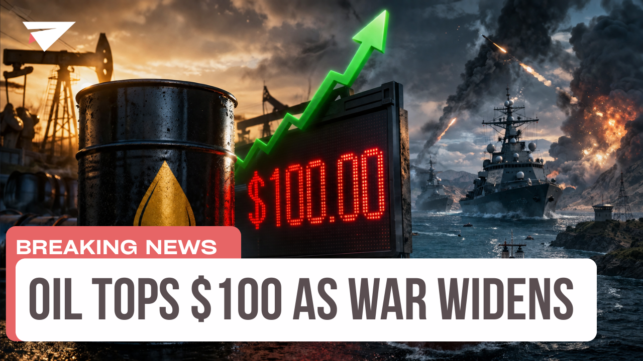 Oil Tops $100 as War Widens, Breaking News