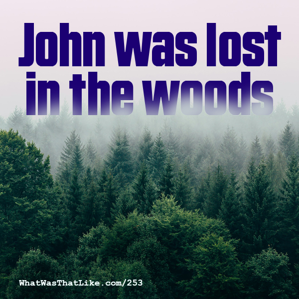 253: John was lost in the woods