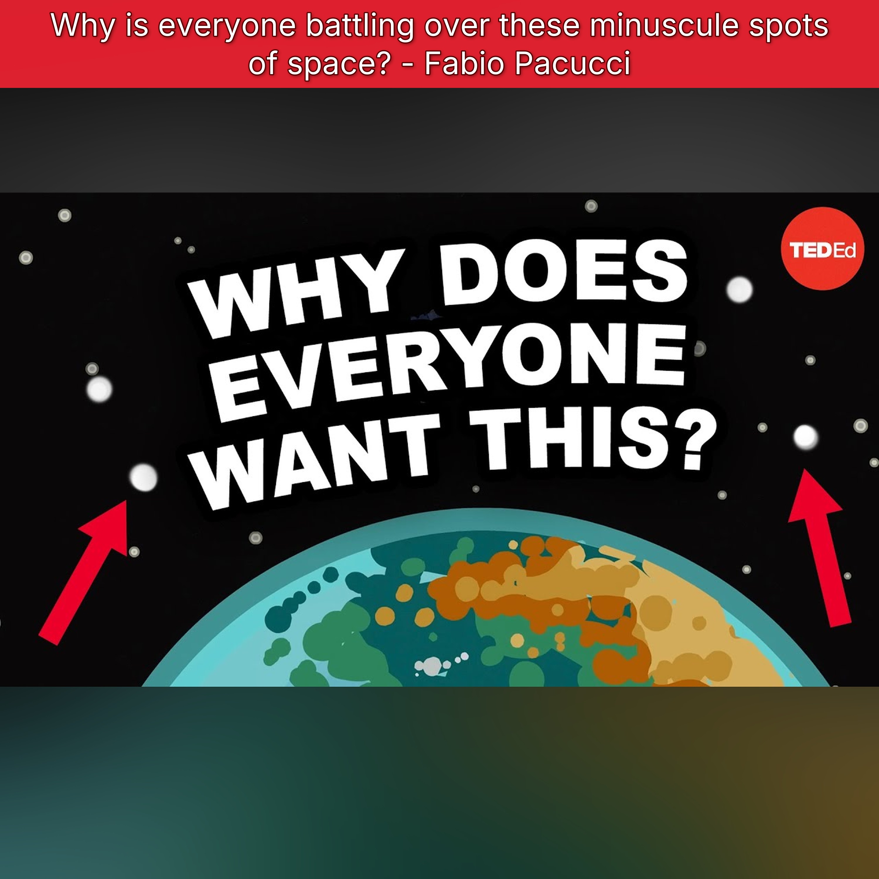 Why is everyone battling over these minuscule spots of space? - Fabio Pacucci