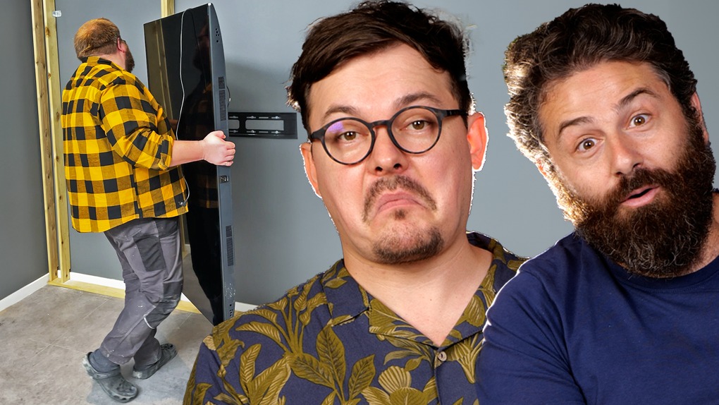 What's going onnnnnn! DUDES REACT to Transforming Your Living Room with a DIY TV Wall Mount episode artwork