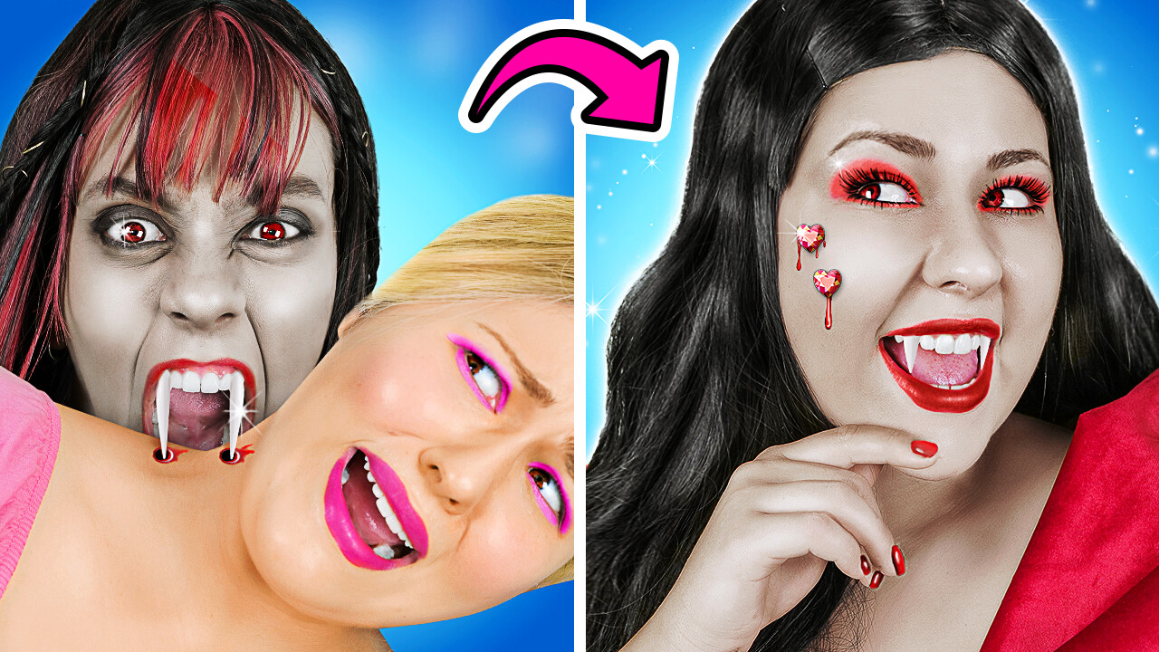 CAMBIO de LOOK de NIÑA SOFT a VAMPIRO POPULAR RICO 💖🧛‍♀️ Transformación de belleza por La La Vida