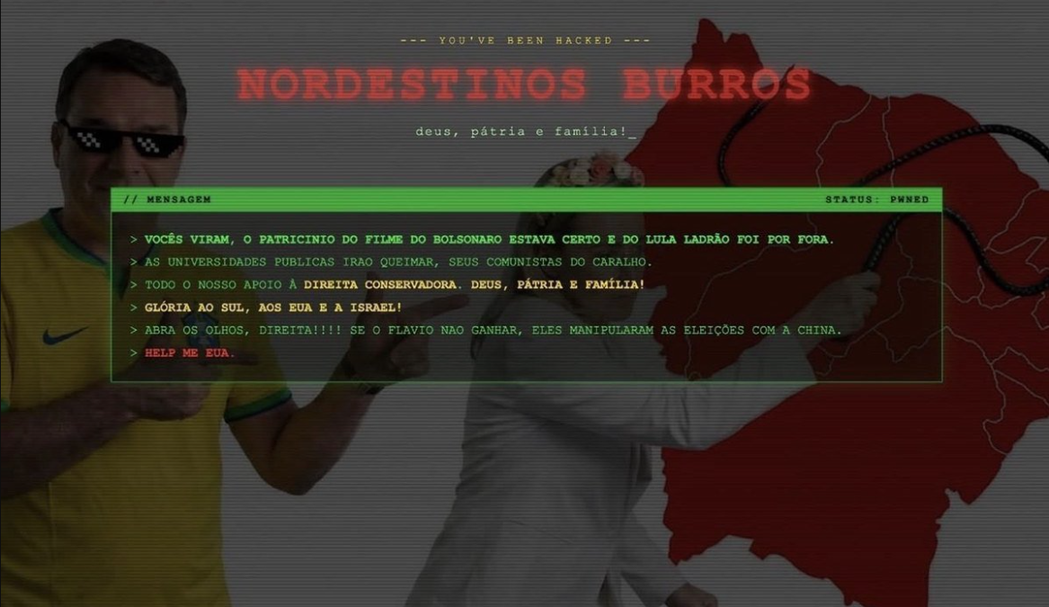 Site da Ancine sofre invasão hacker e exibe xingamentos contra nordestinos com imagem de Flávio Bolsonaro episode artwork