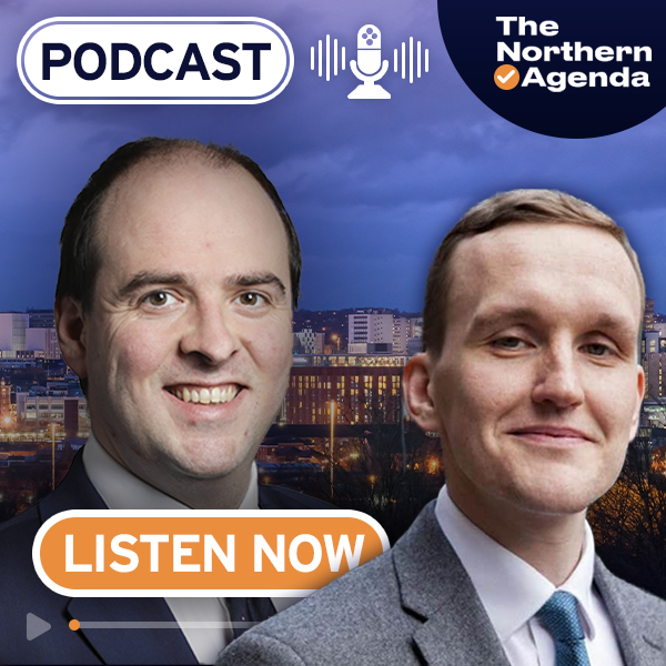 Roads minister Richard Holden on electric buses, Greater Manchester taking services under public control, and 15-minute cities episode artwork