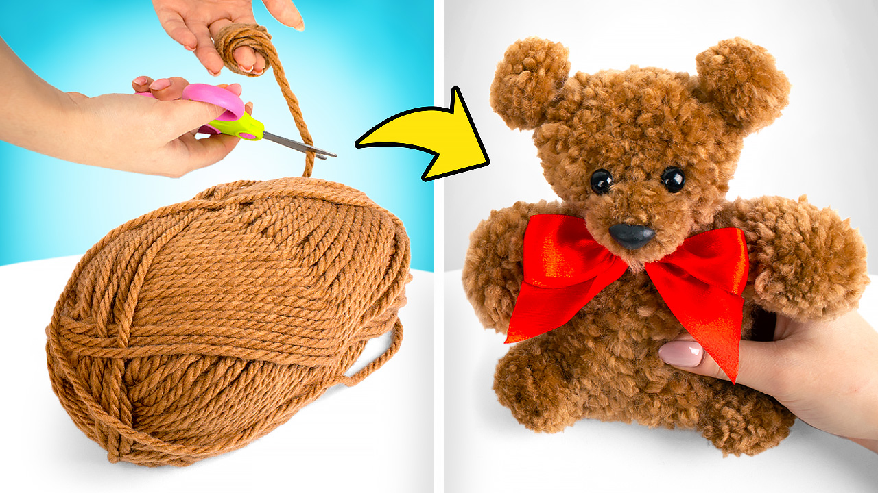 Make Your Own Yarn Teddy Bear!