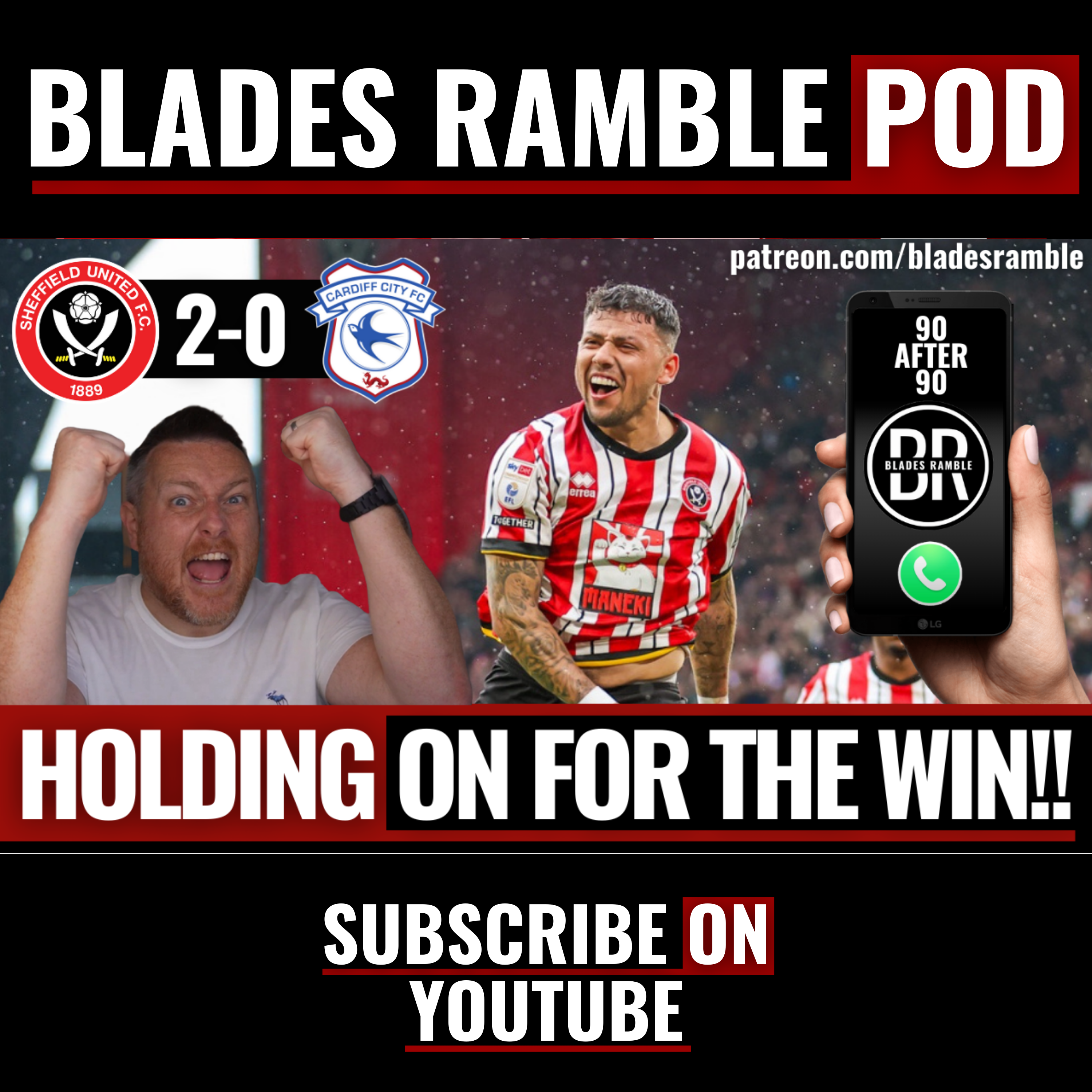 📱⚔️ HOLDING ON FOR THE WIN!! | 90 AFTER 90 | SHEFFIELD UNITED 2-0 CARDIFF CITY ⚔️📱