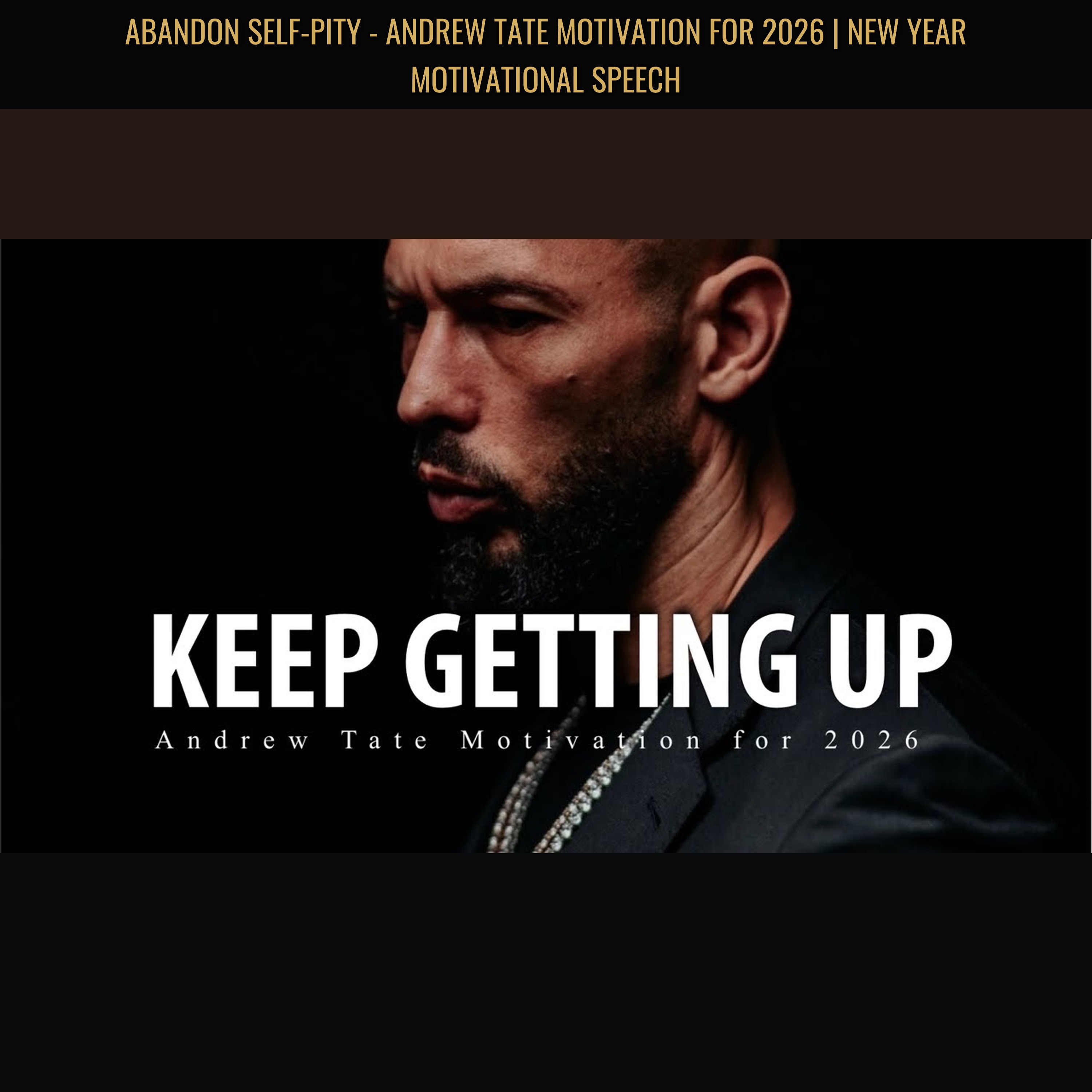 ABANDON SELF-PITY - Andrew Tate Motivation for 2026 | New Year Motivational Speech