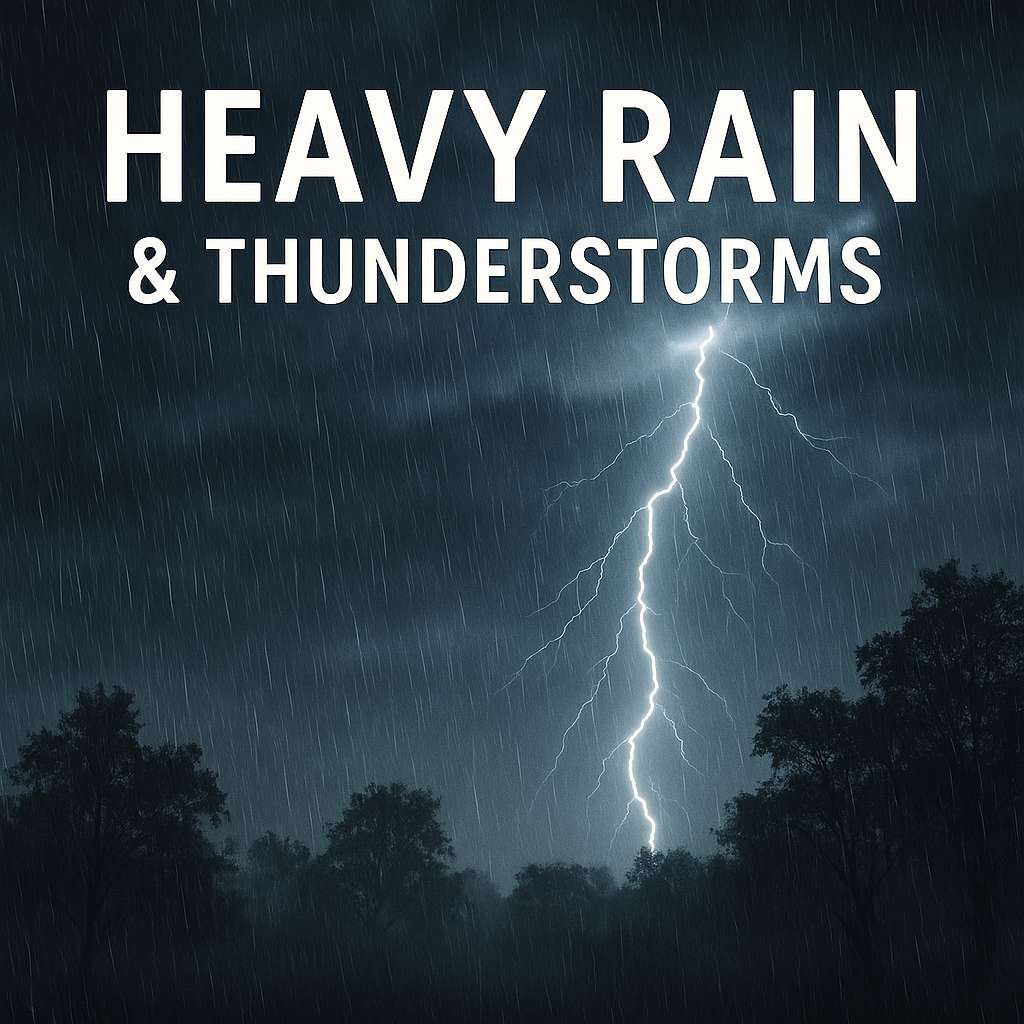 Heavy Rain and Thunderstorms ⛈️ Powerful Storm Sounds for Sleep, Relaxation & Deep Focus