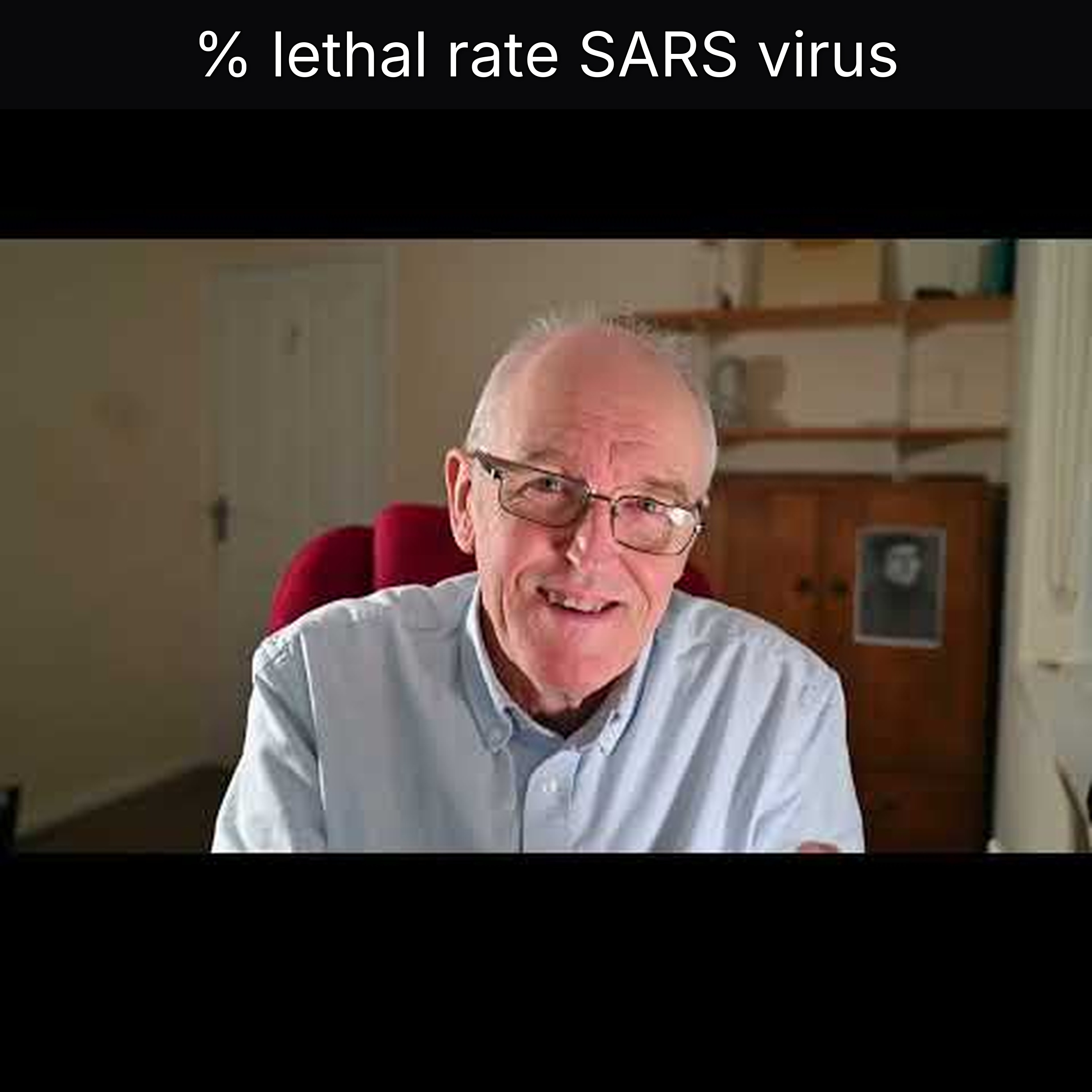 % lethal rate SARS virus
