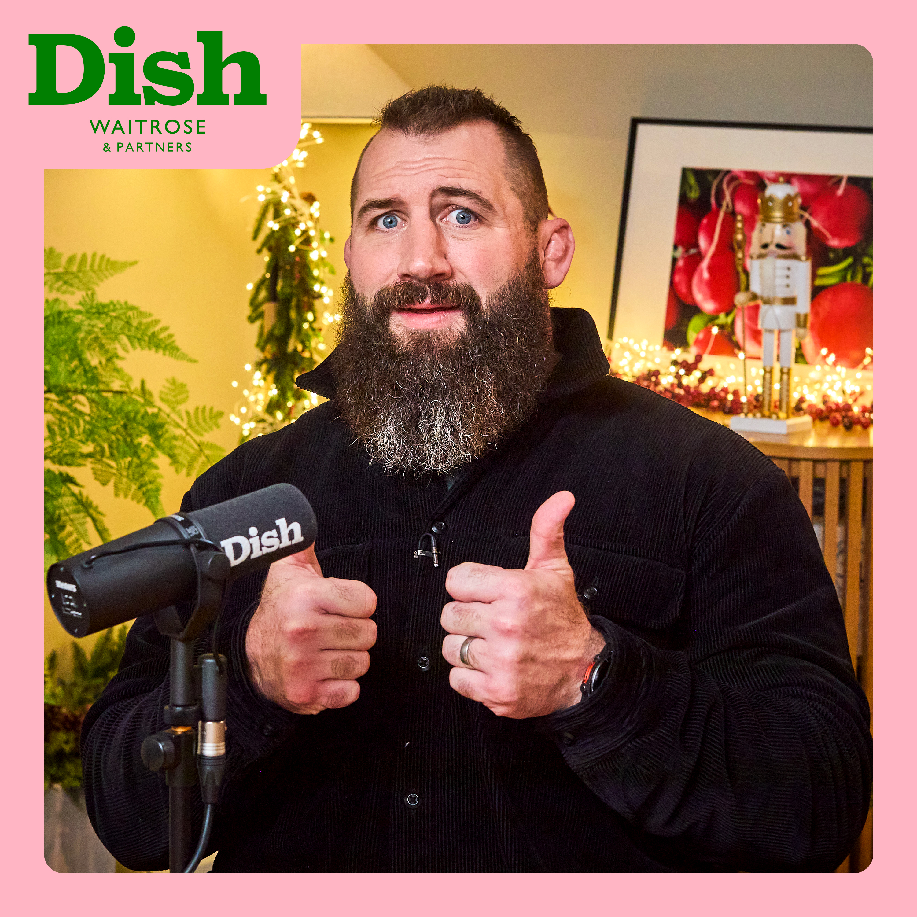 Joe Marler, jalapeño honey pulled pork with lime slaw, and a viognier