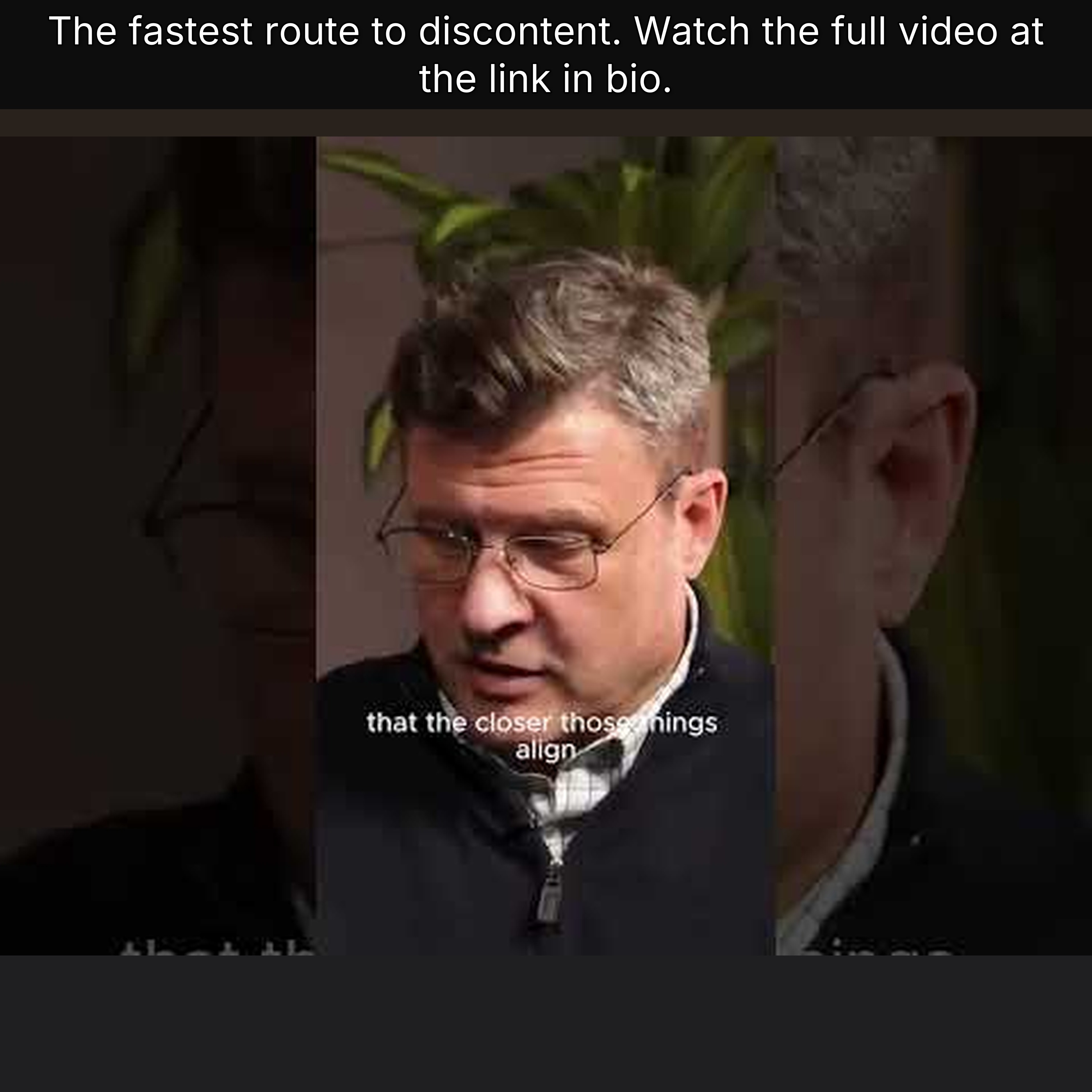 The fastest route to discontent. Watch the full video at the link in bio. episode artwork