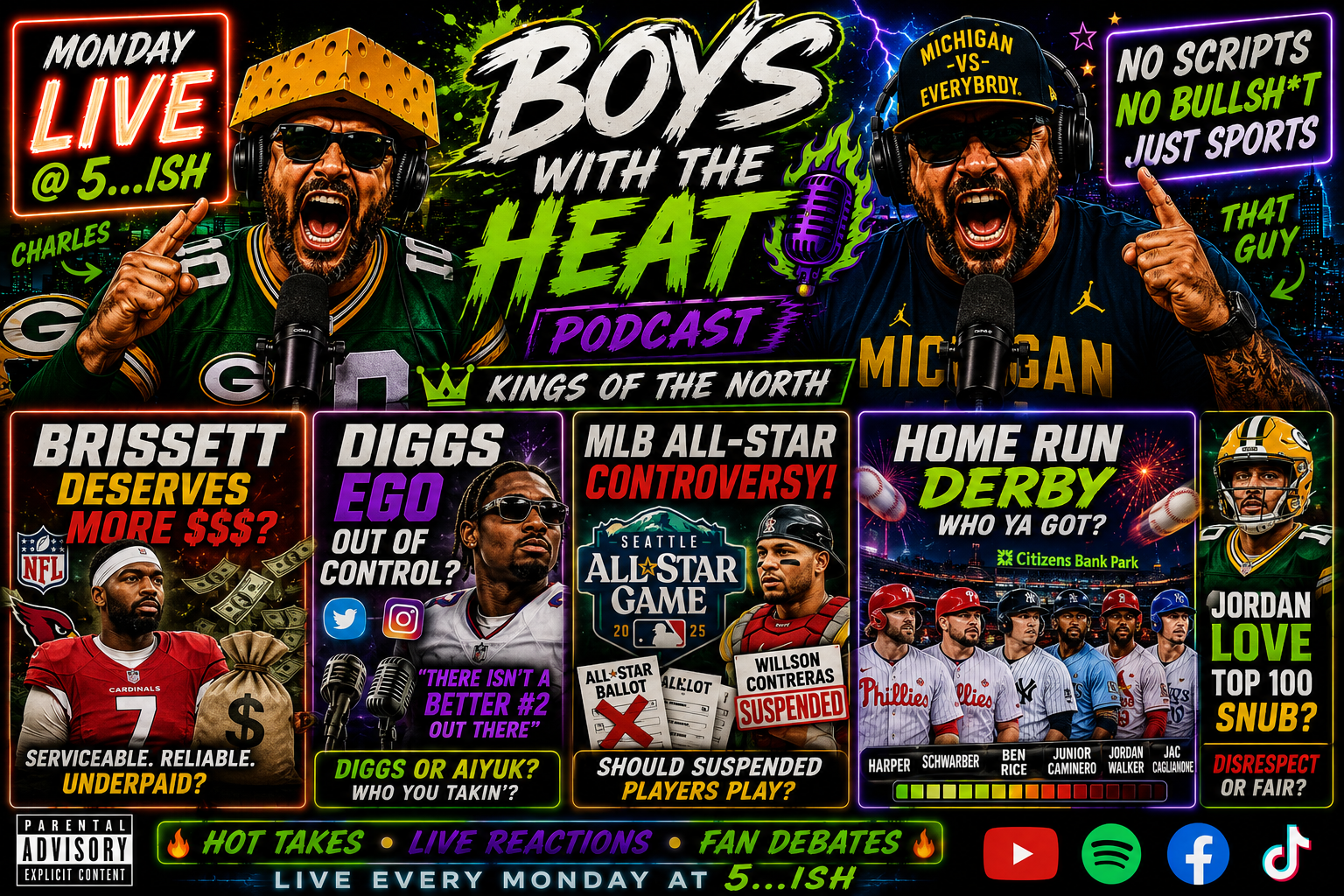 Boys With The Heat: Jacoby Brissett Contract Drama, Stefon Diggs Free Agency, MLB All-Star Controversy & Home Run Derby Predictions episode artwork