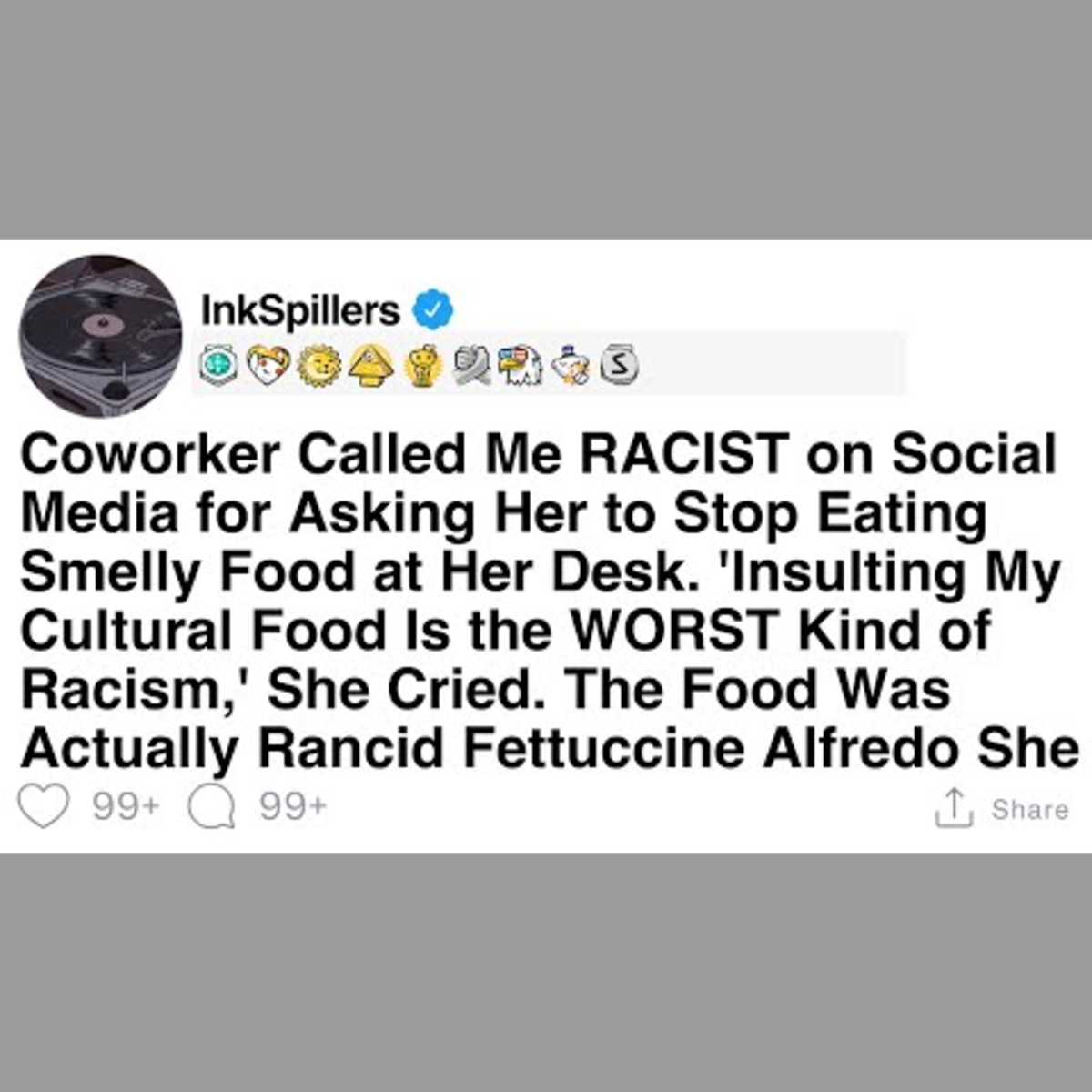 Accused of Racism for Commenting on Smelly Food at Work
