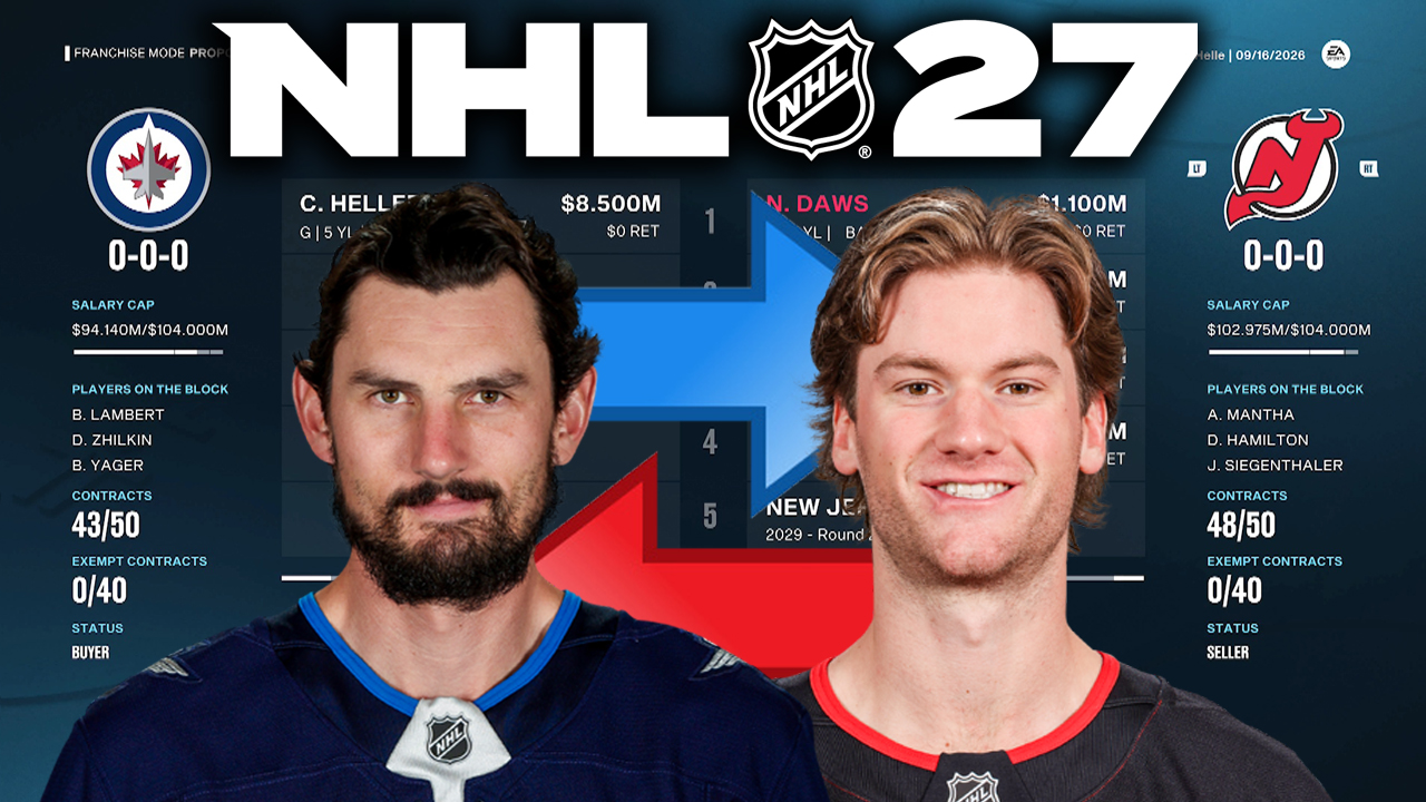 NHL 27 - HELLEBUYCK TO NEW JERSEY TRADE SIMULATION