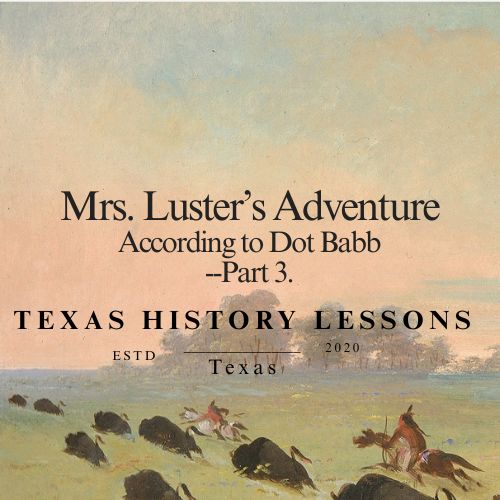 Mrs. Luster's Adventure according to Dot Babb