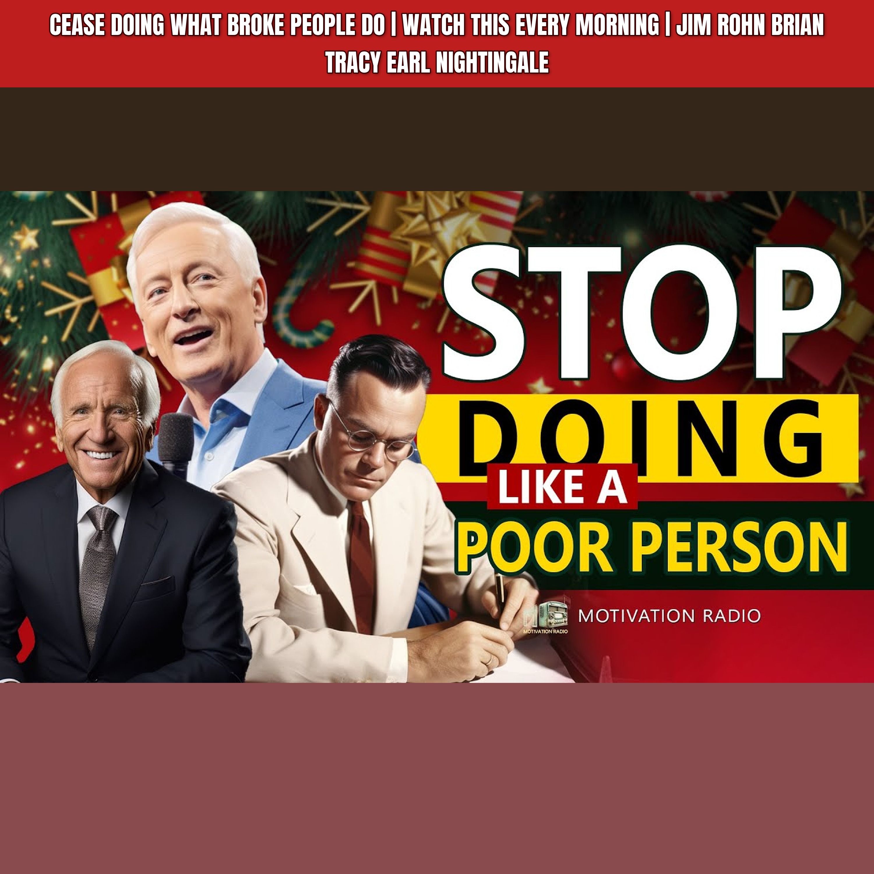 CEASE Doing What BROKE People Do | WATCH THIS EVERY MORNING | Jim Rohn Brian Tracy Earl Nightingale