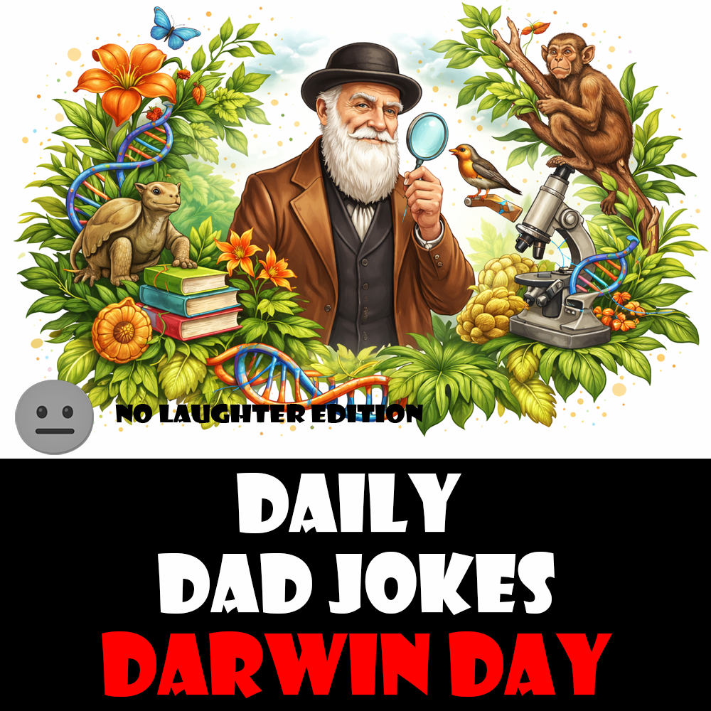 [No Laughter Version] Darwin Day! 18 dad jokes to evolve your sense your humor! 12 February 2026