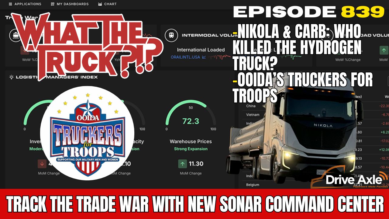 WHAT THE TRUCK?!? EP839 SONAR’s Trade War Command Center; Nikola & CARB: Who killed the hydrogen truck?
