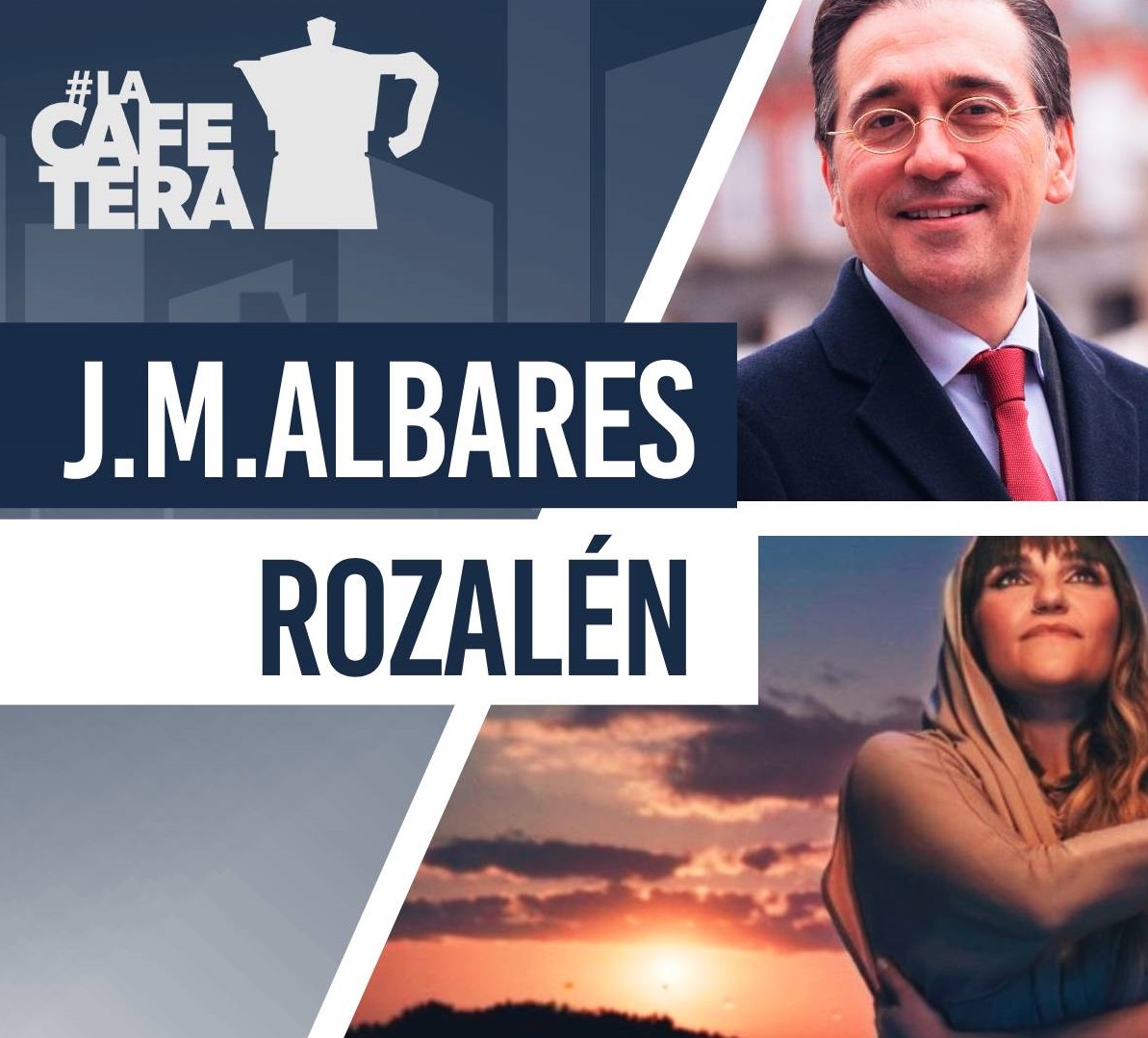 🔴☕ Visitan el estudio de La Cafetera el Ministro JM Albares y la cantante Rozalén