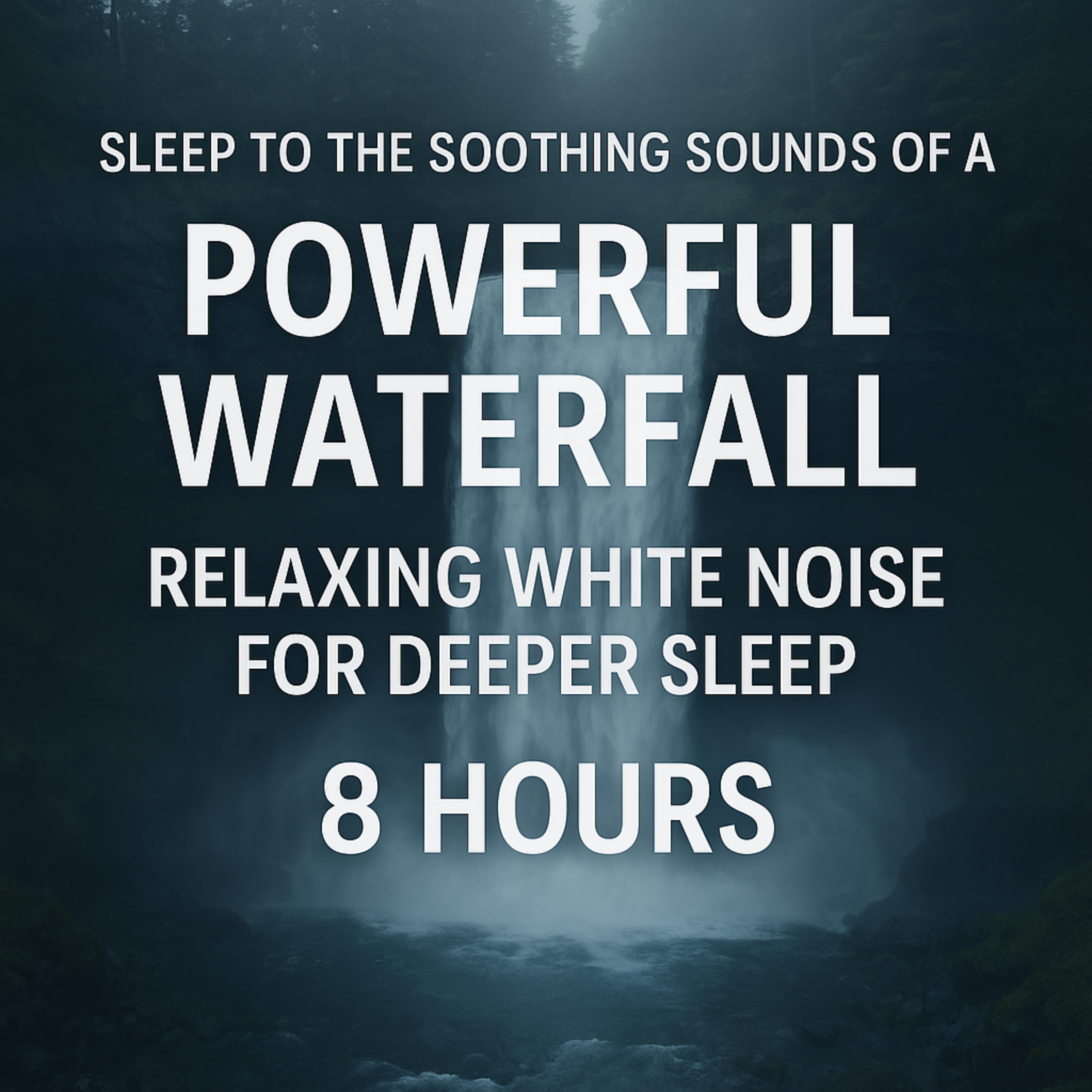 Sleep to the Soothing Sounds of a Powerful Waterfall - Relaxing White Noise for Deeper Sleep 8 Hours