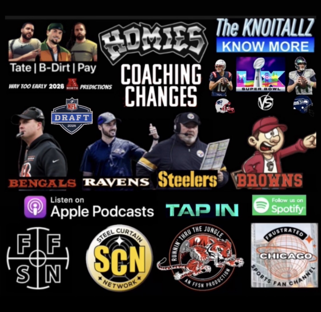 Homies: AFC North Coaching Chronicles & how the changes effect the 2026 Season