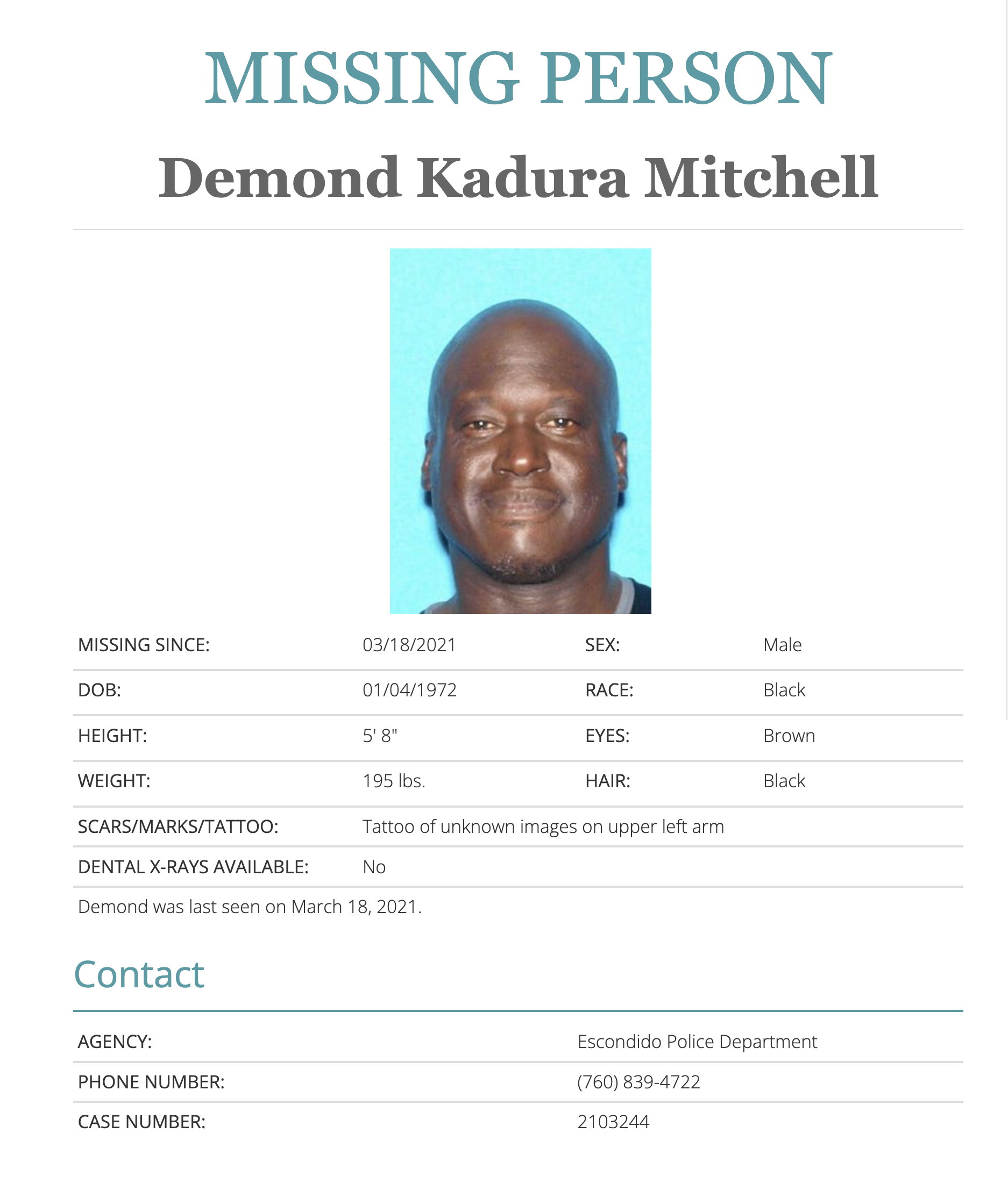 315 // Demond Mitchell