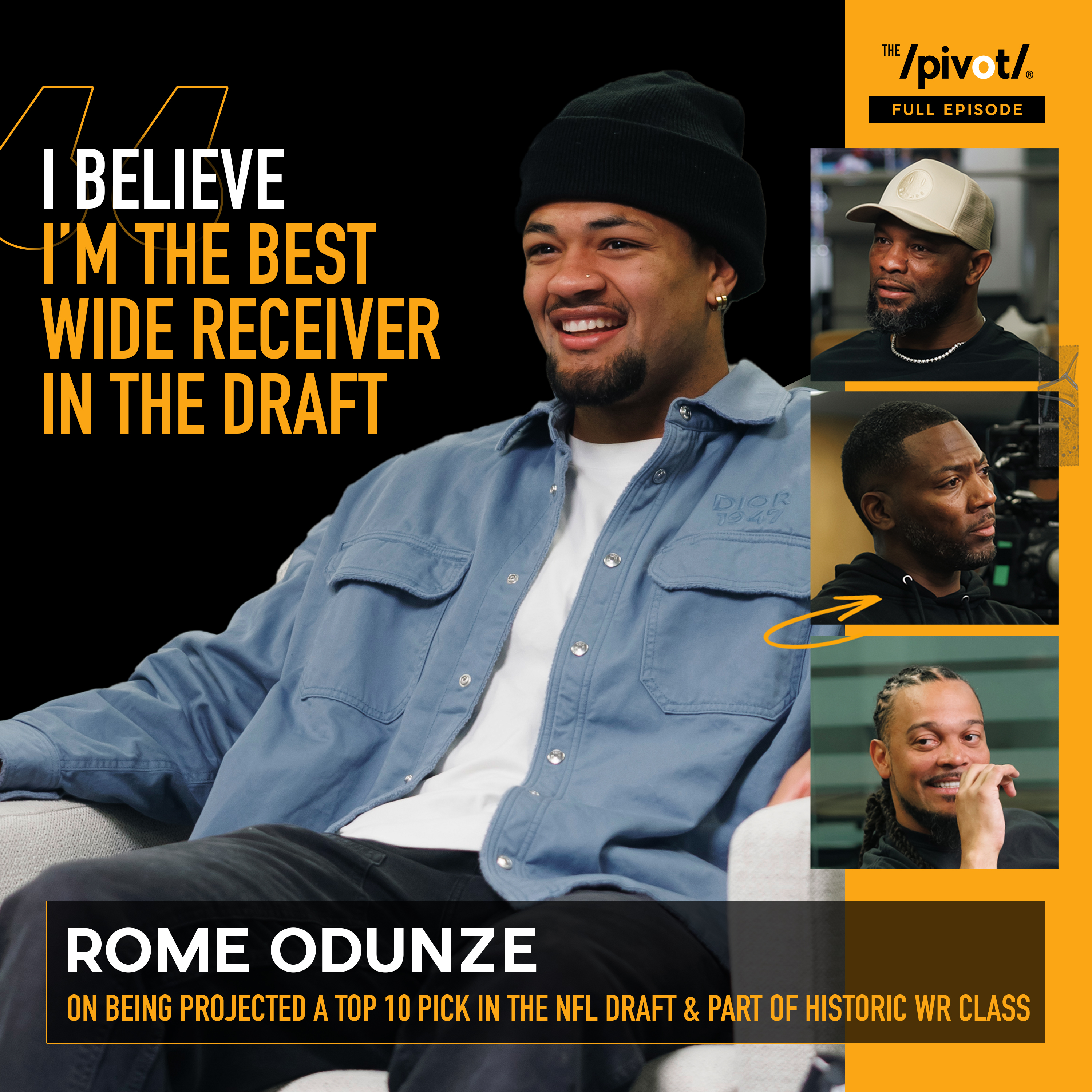 Rome Odunze: A projected Top 10 NFL Draft Pick believes he's the best WR in the class that includes Marvin Harrison Jr & Malik Nabers, He talks QB Michael Pennix Jr's hidden talents, his Nigerian roots & working on a family farm shaped him