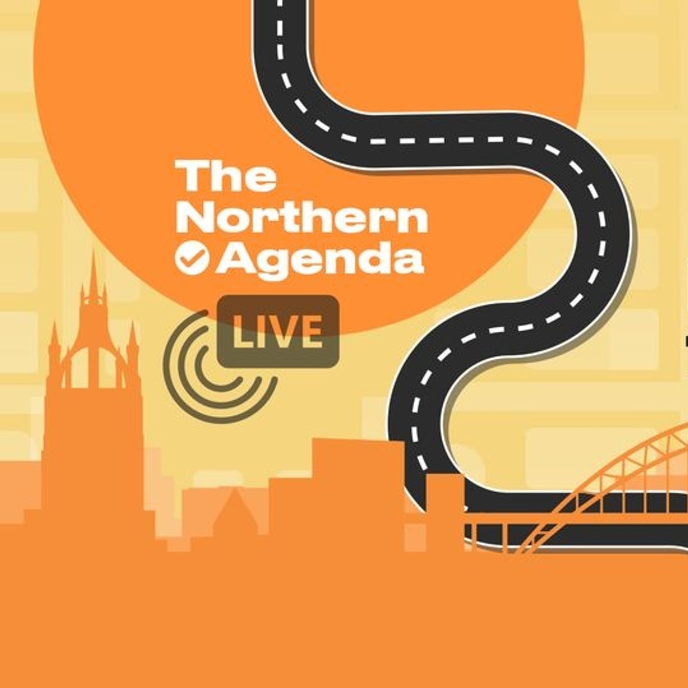 Behind the scenes at The Northern Agenda Live episode artwork
