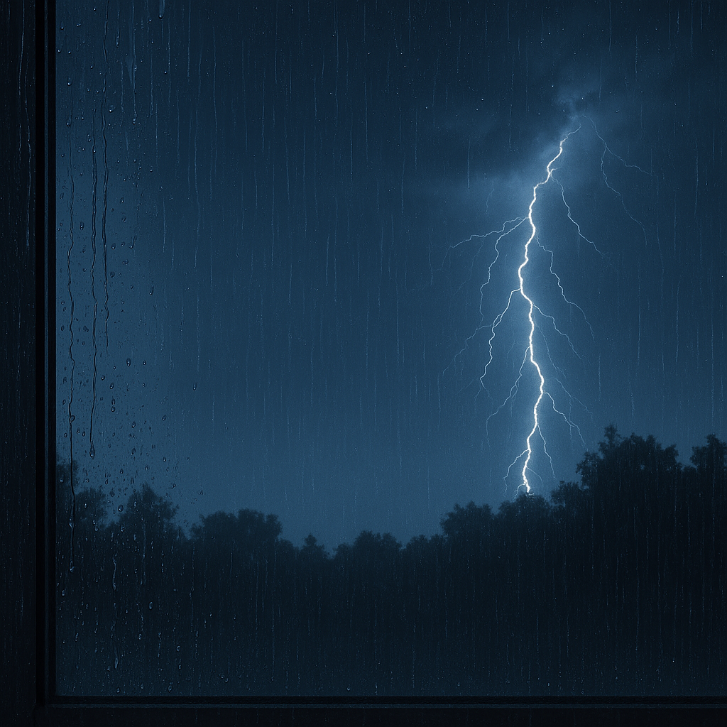 Calm Night Rain with Thunder | Soothing Storm Sounds for Deep Sleep and Relaxation