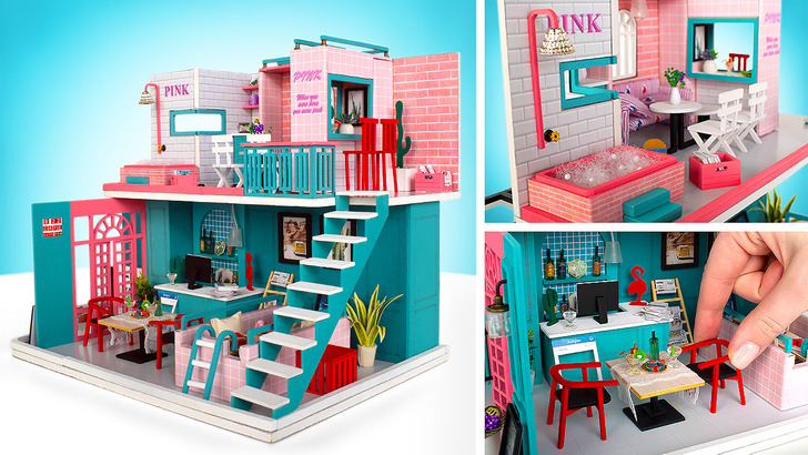 DIY Miniature Café: The Perfect Pink Build