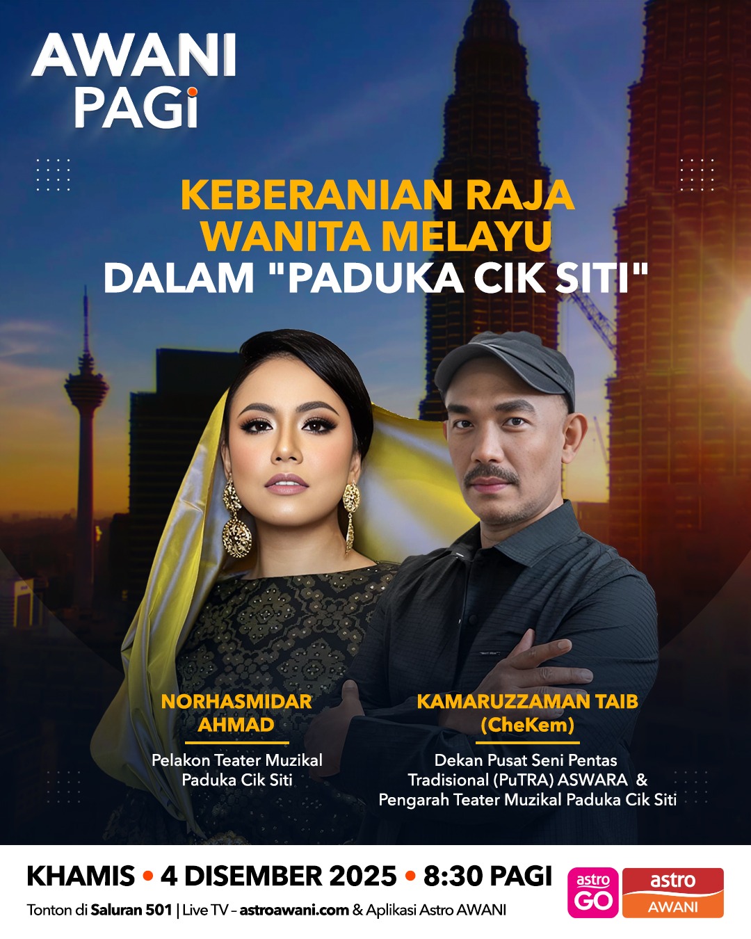 AWANI Pagi: Keberanian raja wanita Melayu dalam "Paduka Cik Siti"