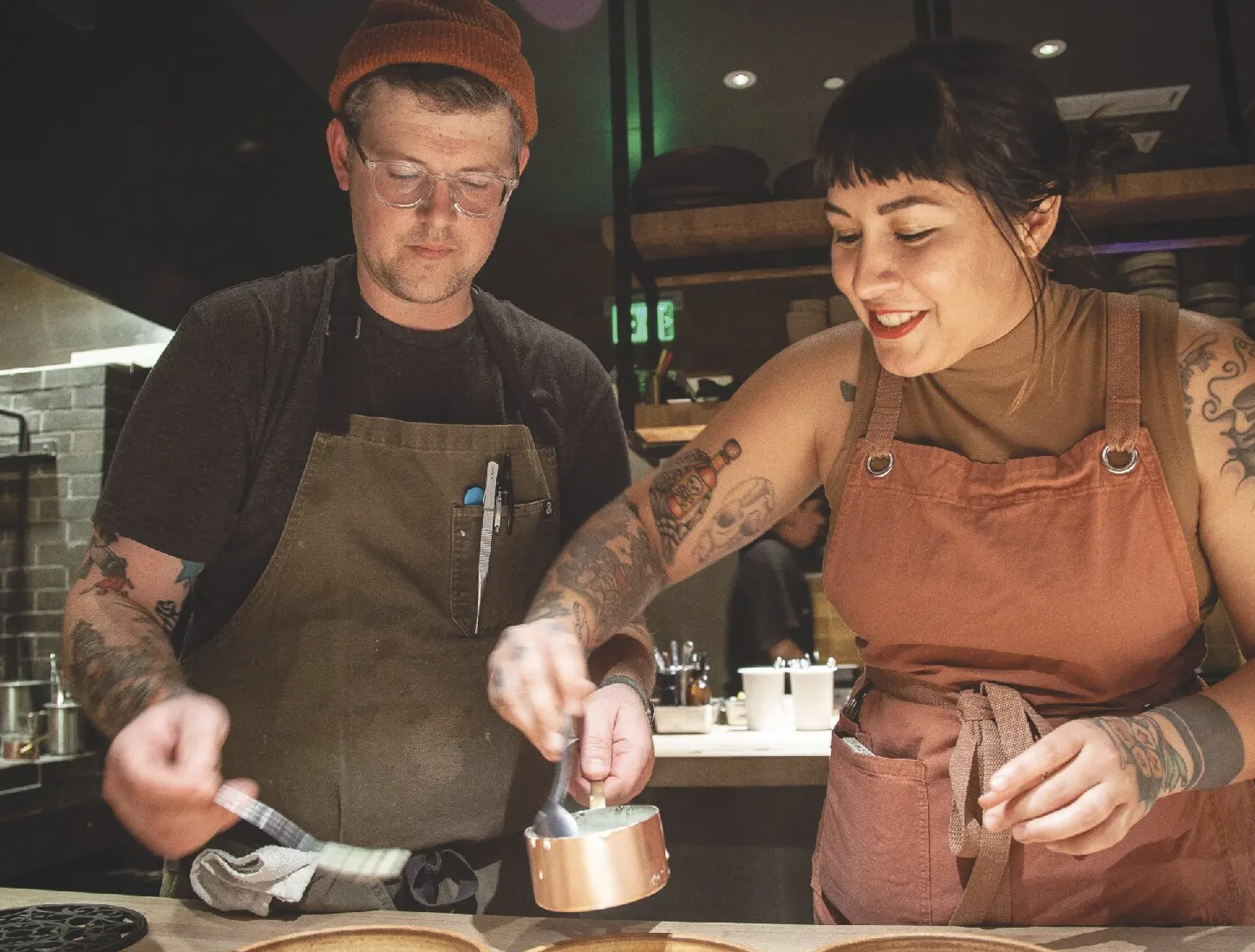 Married chefs Andy Doubrava and Tiffani Ortiz on driving the country cooking for whoever would have them and ending up with a Michelin star