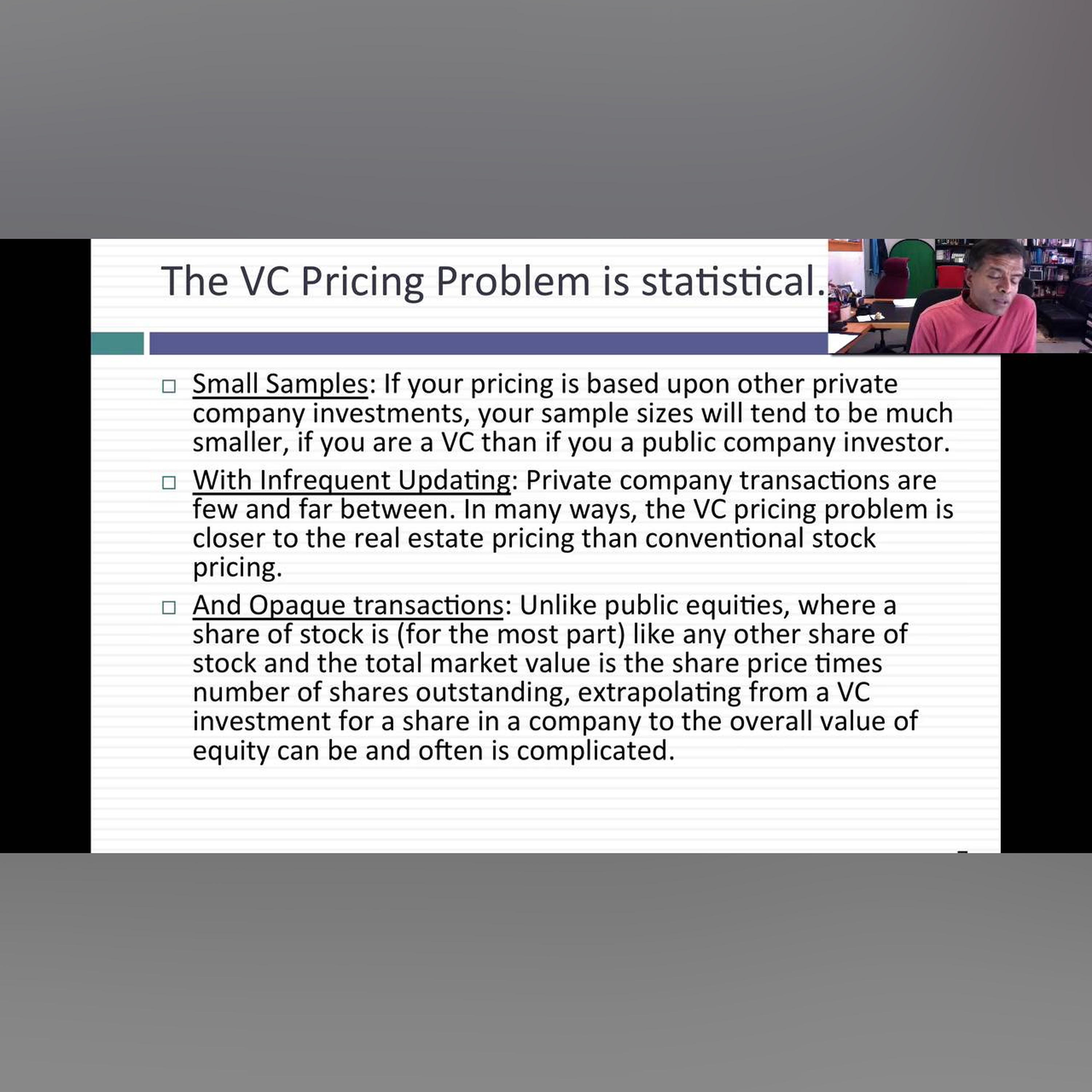 Venture Capital: It is a pricing, not a value, game!
