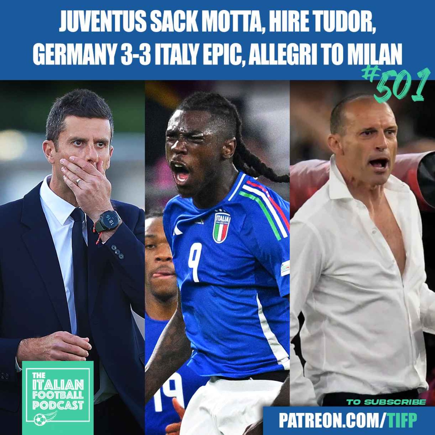 Juventus SACK Thiago Motta, Hire Tudor | Germany 3-3 Italy EPIC | Allegri To AC Milan & Much More