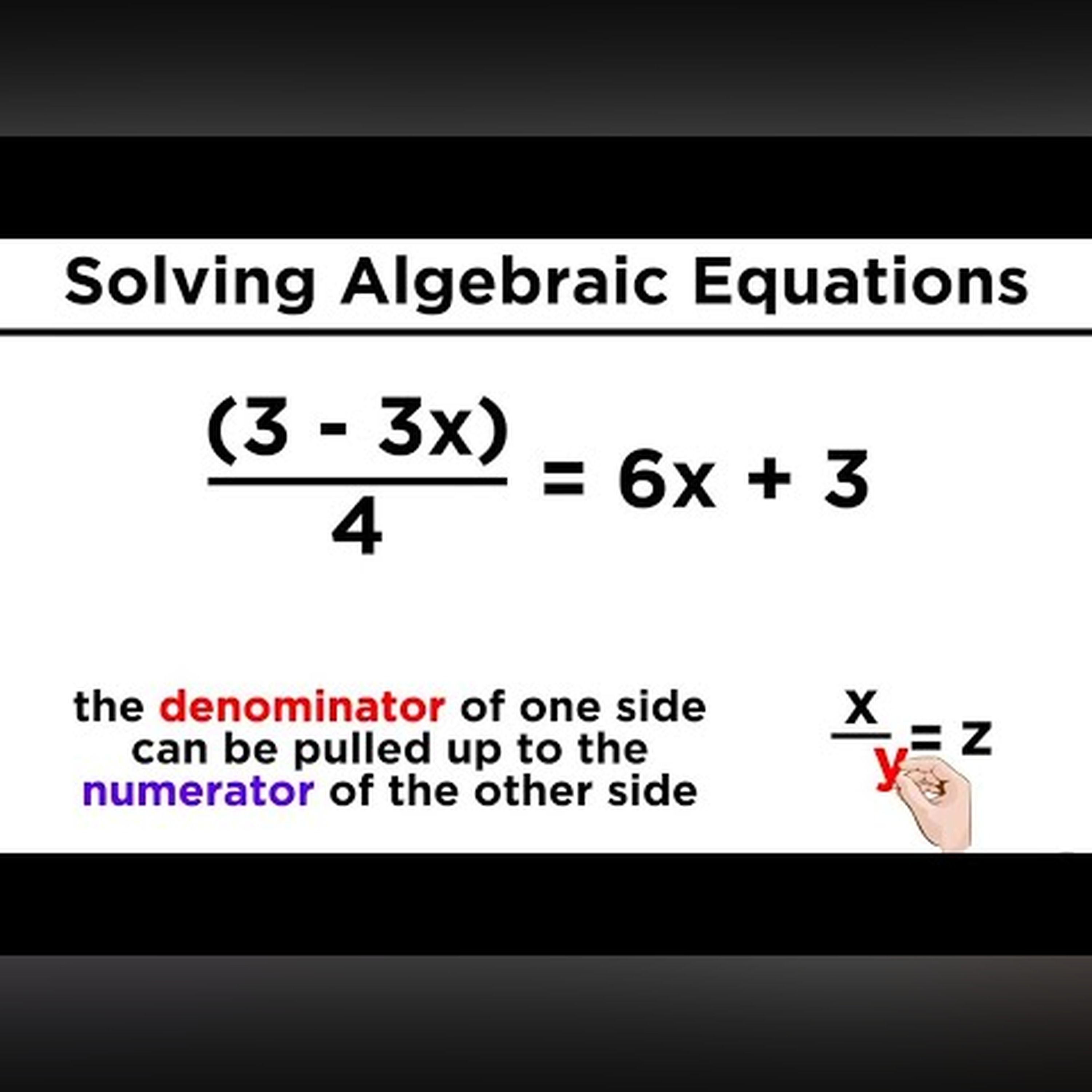 Algebraic Equations With Variables on Both Sides