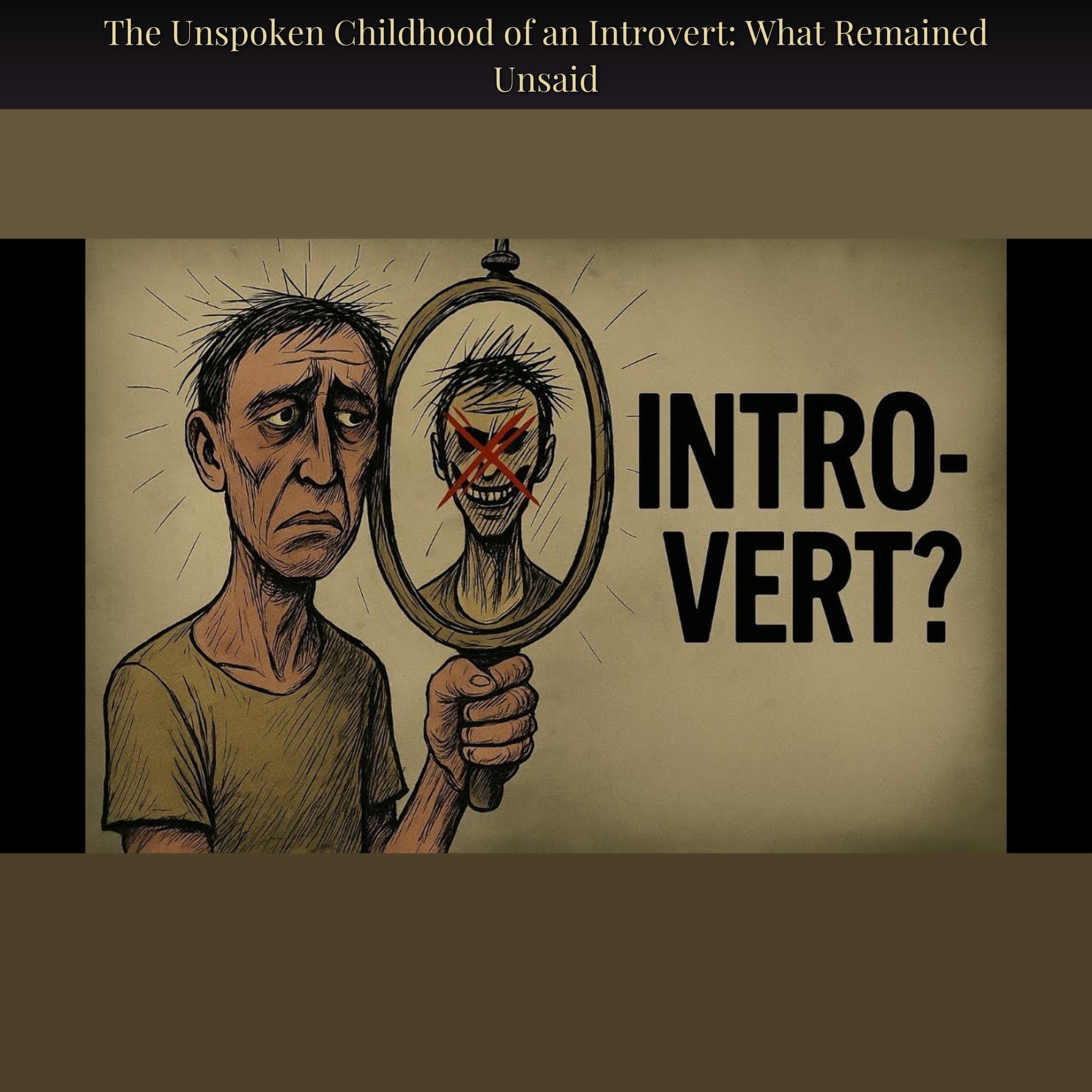 The Unspoken Childhood of an Introvert: What Remained Unsaid