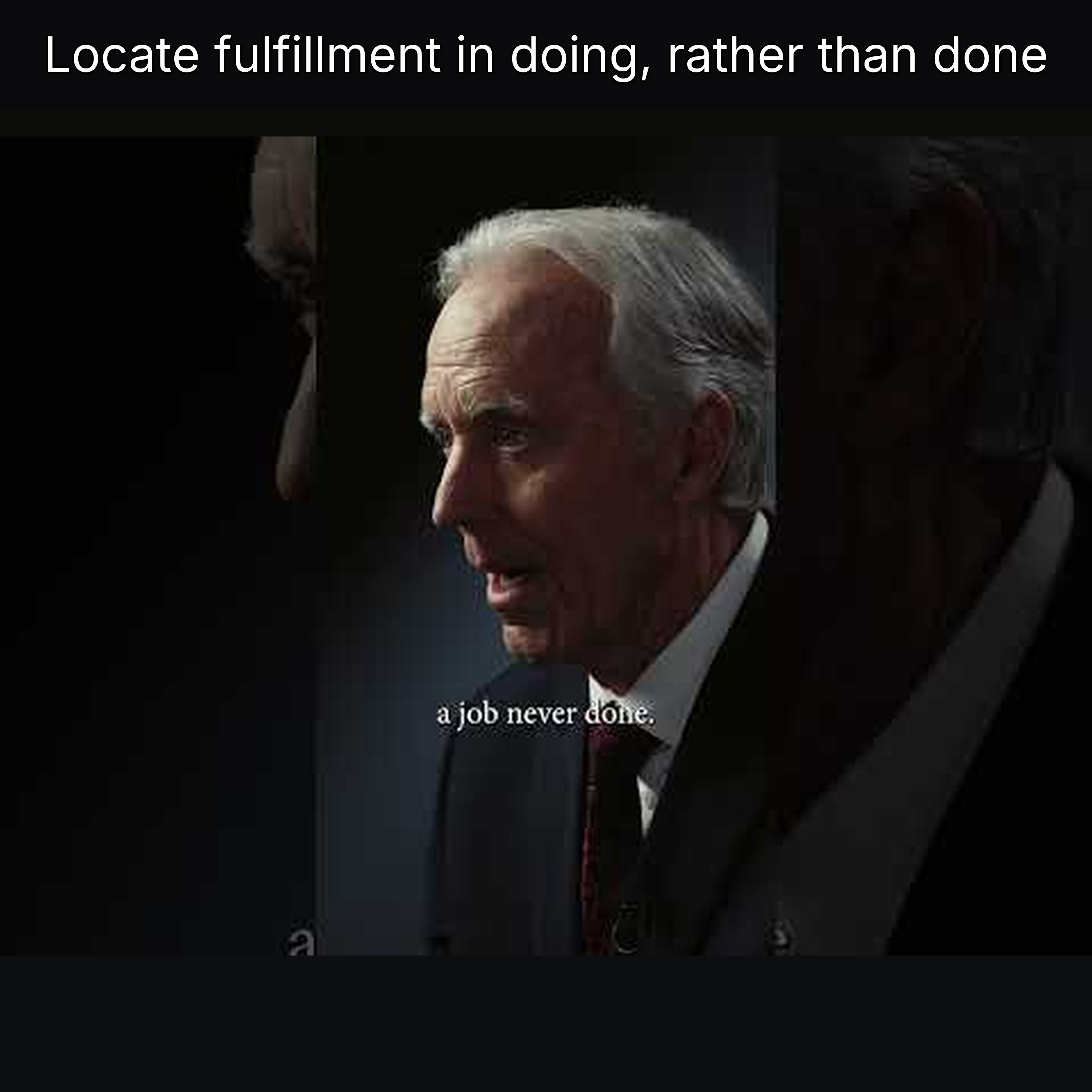 Locate fulfillment in doing, rather than done episode artwork
