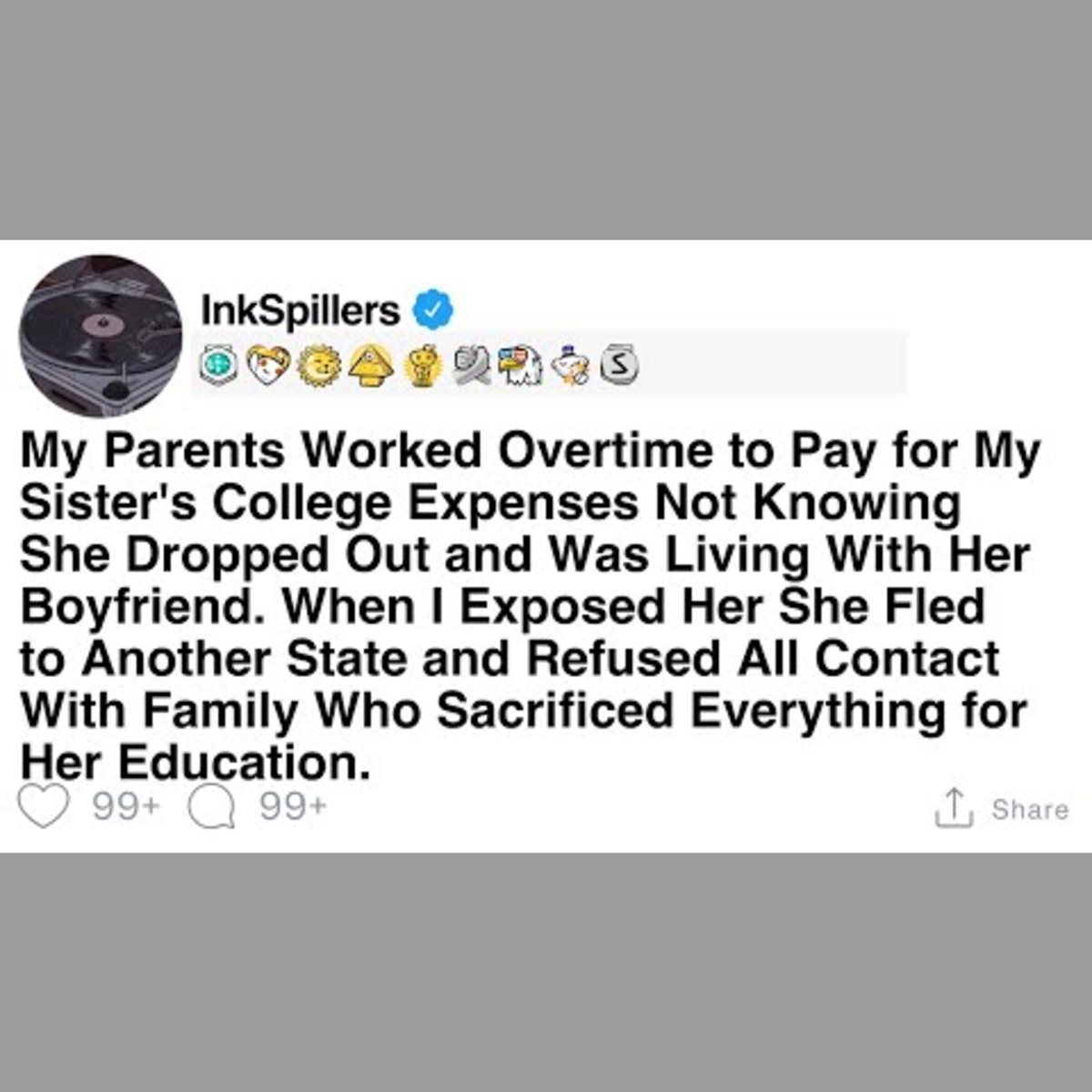 Parents Sacrifice for College, Unaware of Sister's Secret Dropping Out