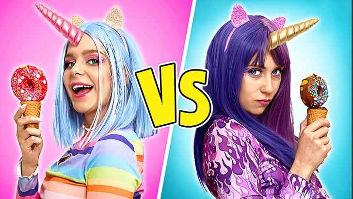 Goodie vs. Baddie: The Ultimate Unicorn Food Challenge!