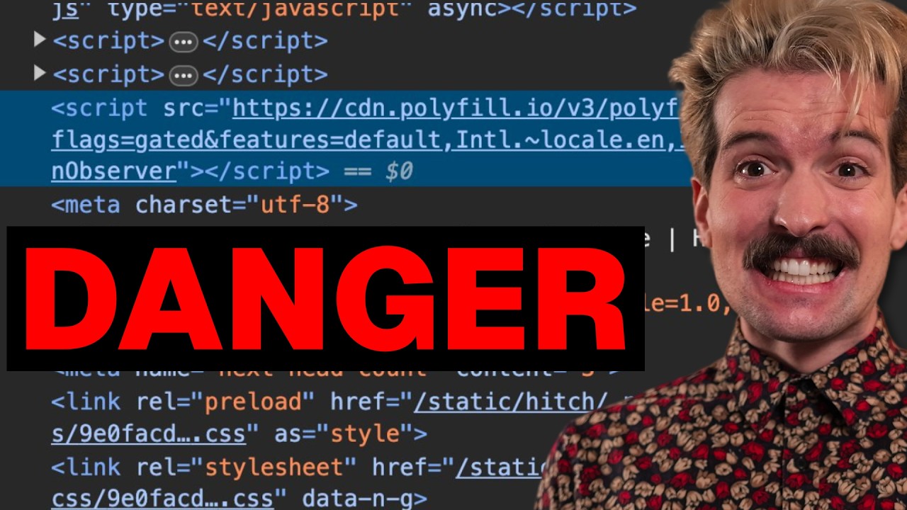 One Script Tag Just Pwn'd Over 100,000 Websites | Theo - t3․gg