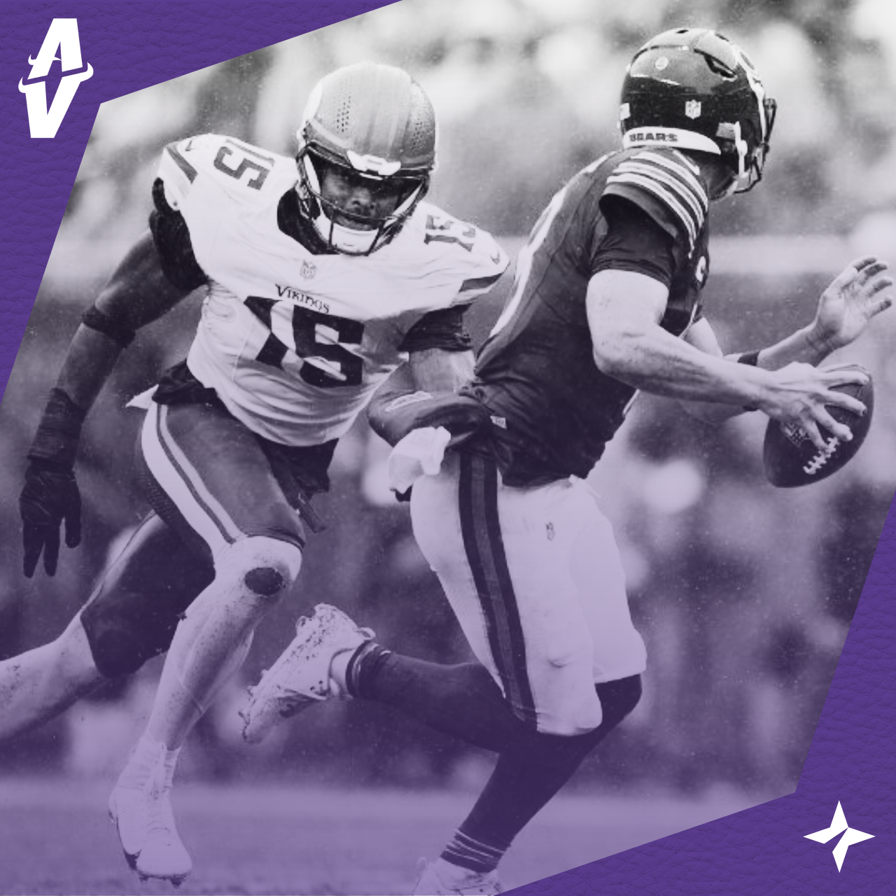 Vikings limit Caleb Williams prior to exit, beat Bears 9-3 in rain
