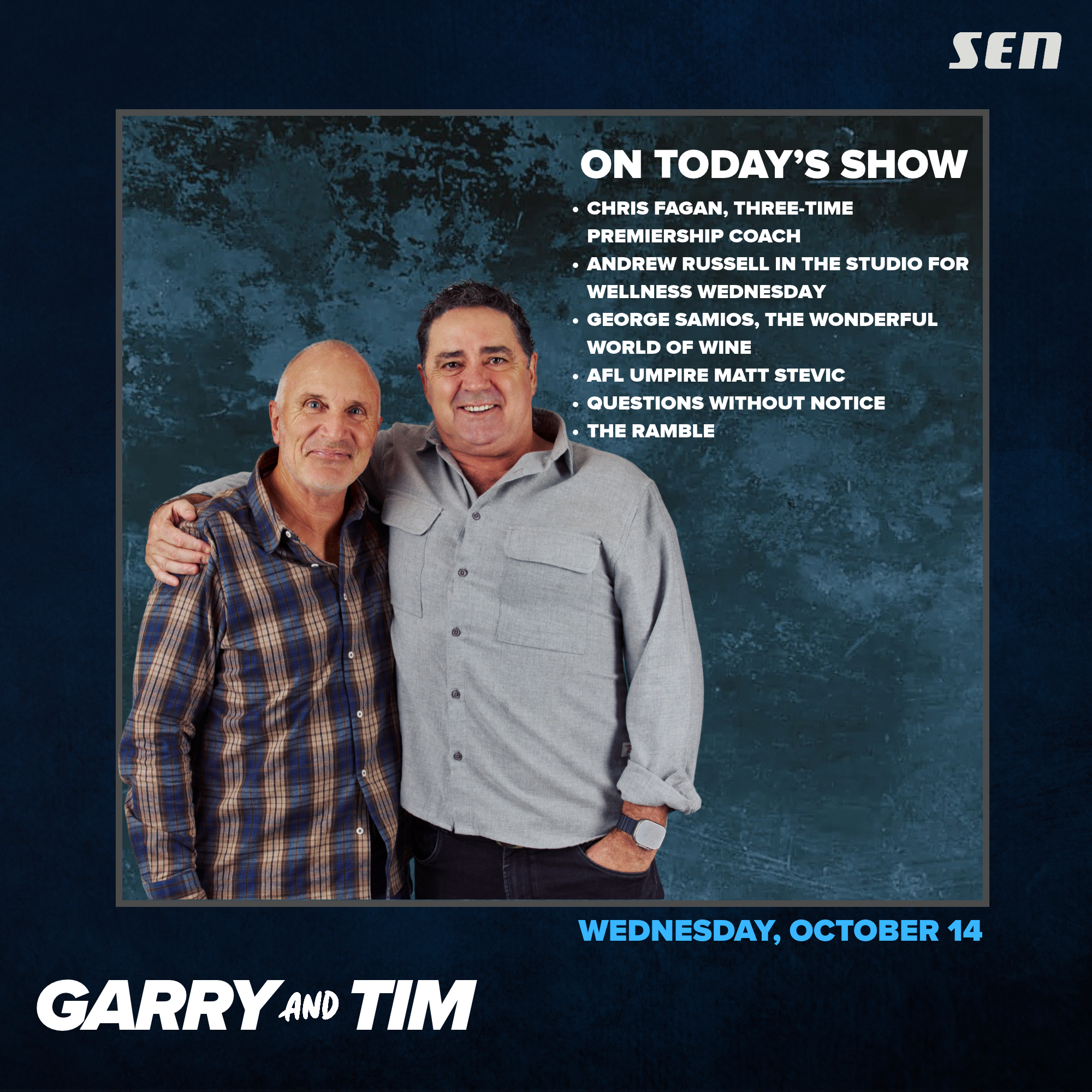 Garry & Tim - Full Show - Wednesday, October 14 (14.10.26) episode artwork